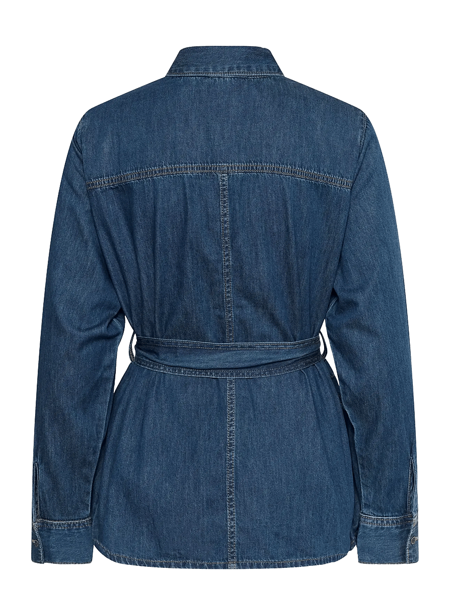Culture - CUlava Arpa Shirt - denimskjorter - dark blue wash - 2