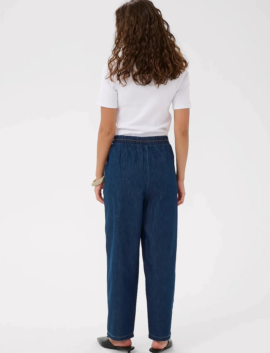 Culture - CUlava Arpa Pants - igapäevane stiil - dark blue wash - 4