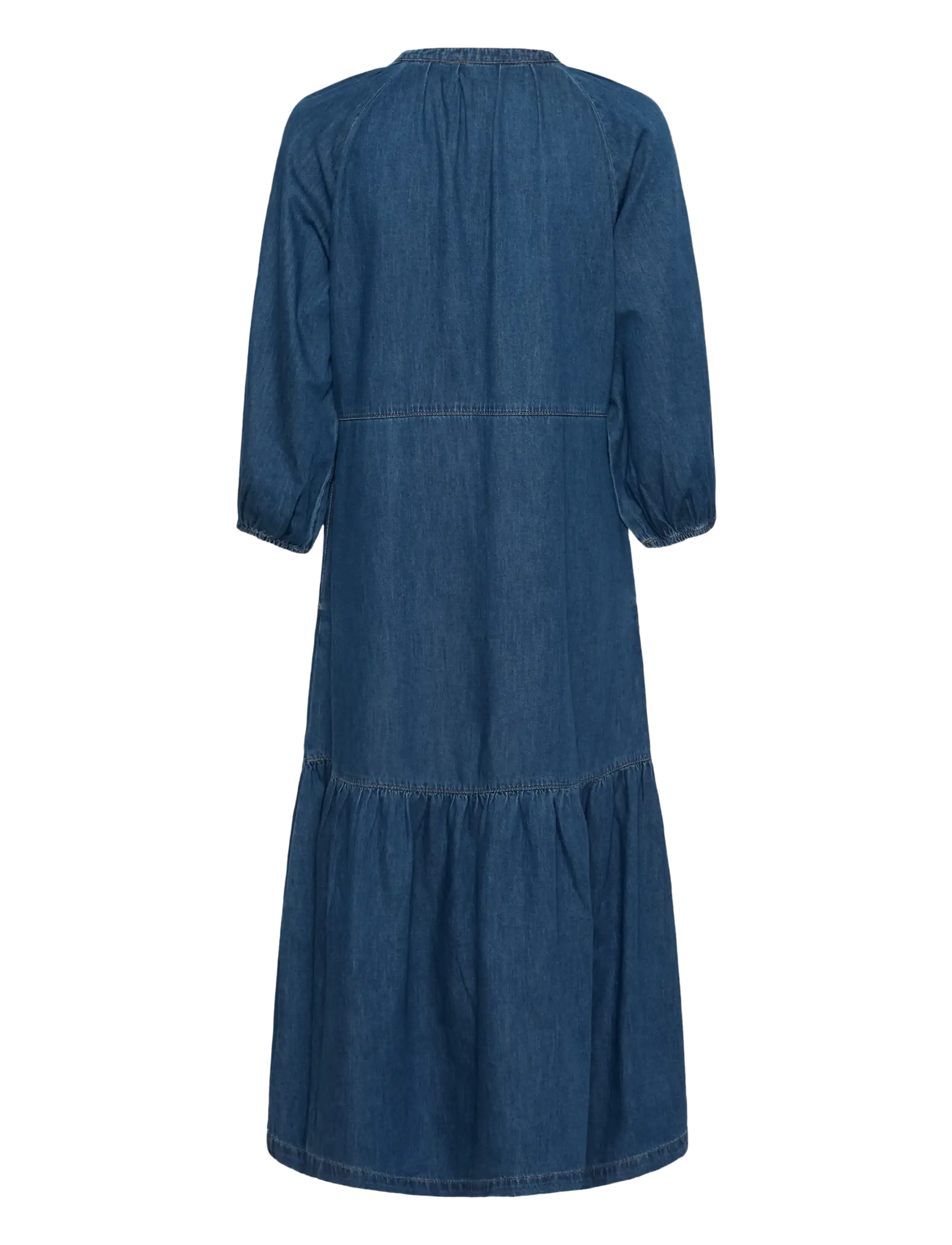 Culture - CUlava Arpa Long Dress - denimkjoler - dark blue wash - 2
