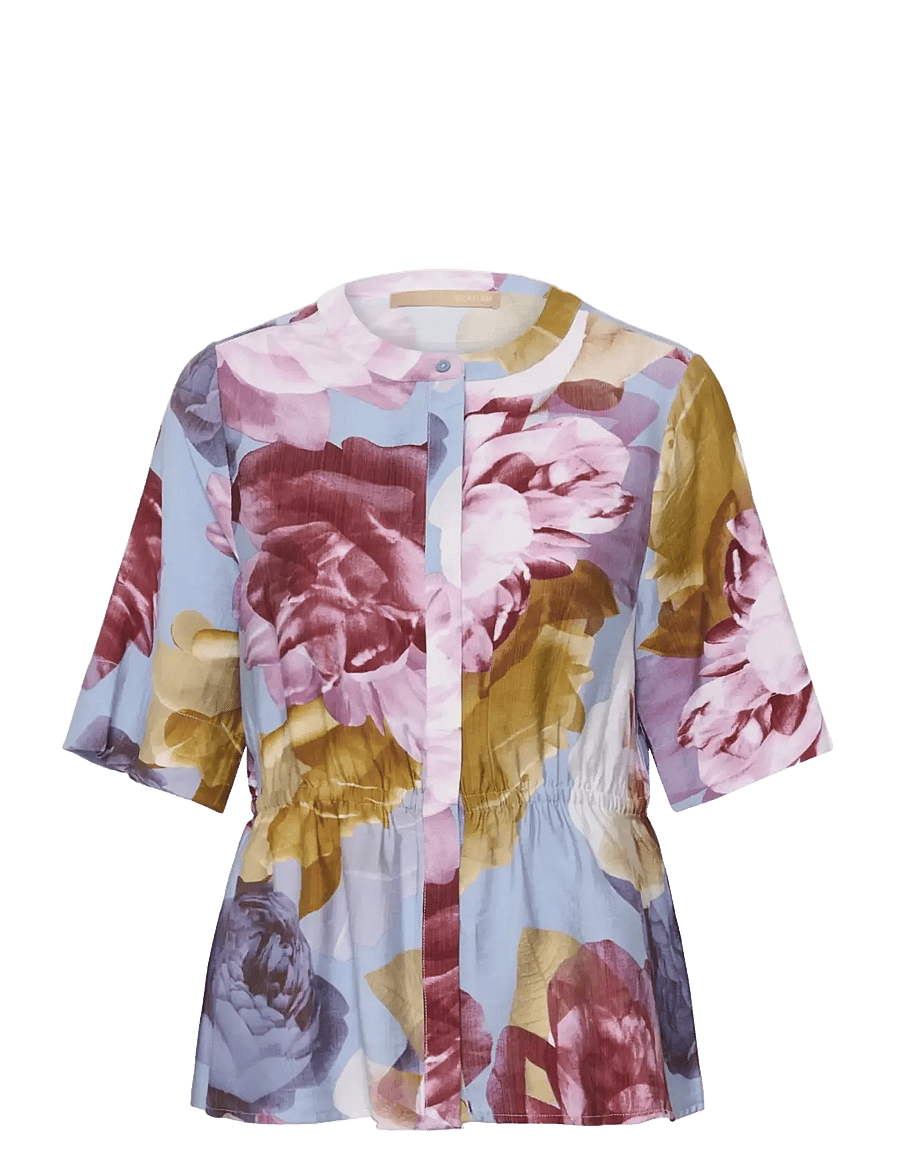 Culture - CUmagna Greece Shirt - kurzärmlige hemden - blue//pink/yellow flower - 0