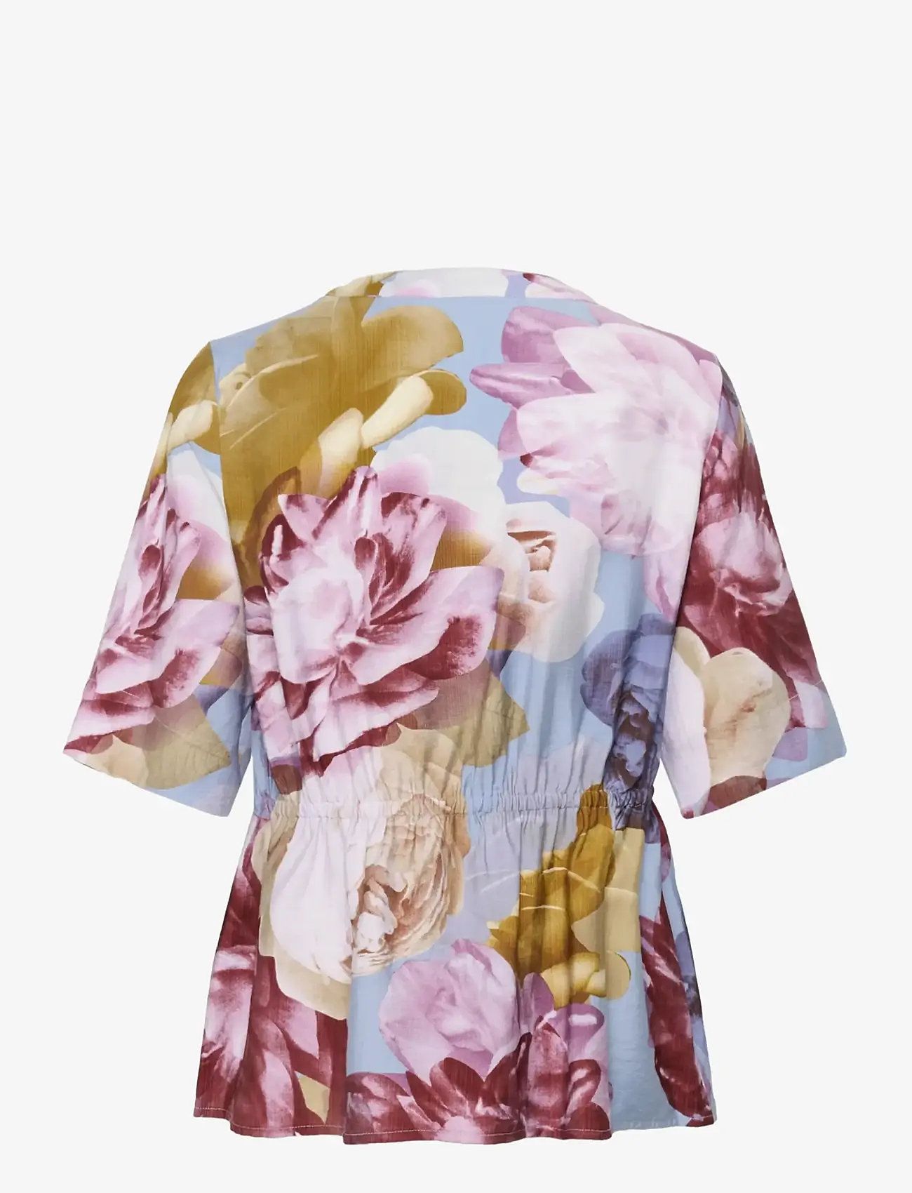 Culture - CUmagna Greece Shirt - short-sleeved shirts - blue//pink/yellow flower - 1