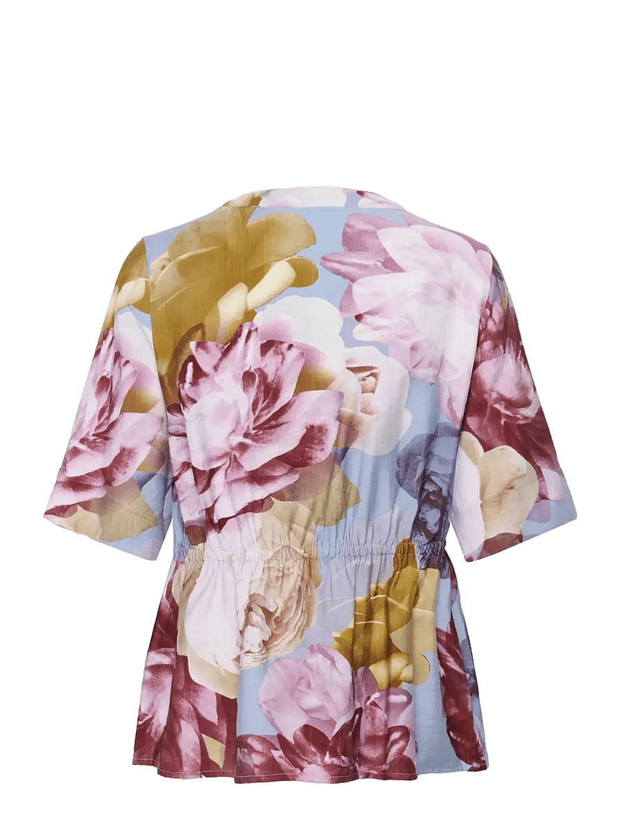 Culture - CUmagna Greece Shirt - kurzärmlige hemden - blue//pink/yellow flower - 1