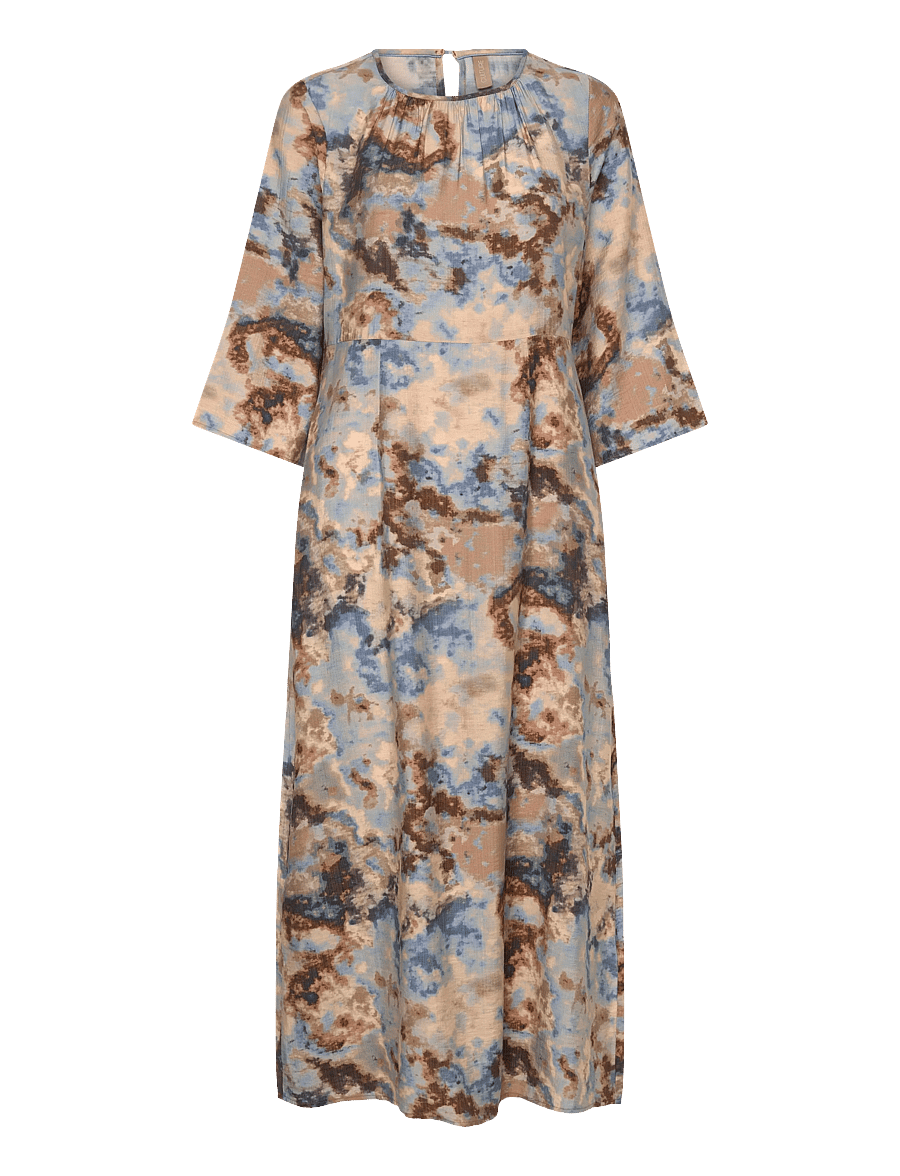 Culture - CUhizzy Greece Long Dress - abendkleider - brown/blue splash - 1