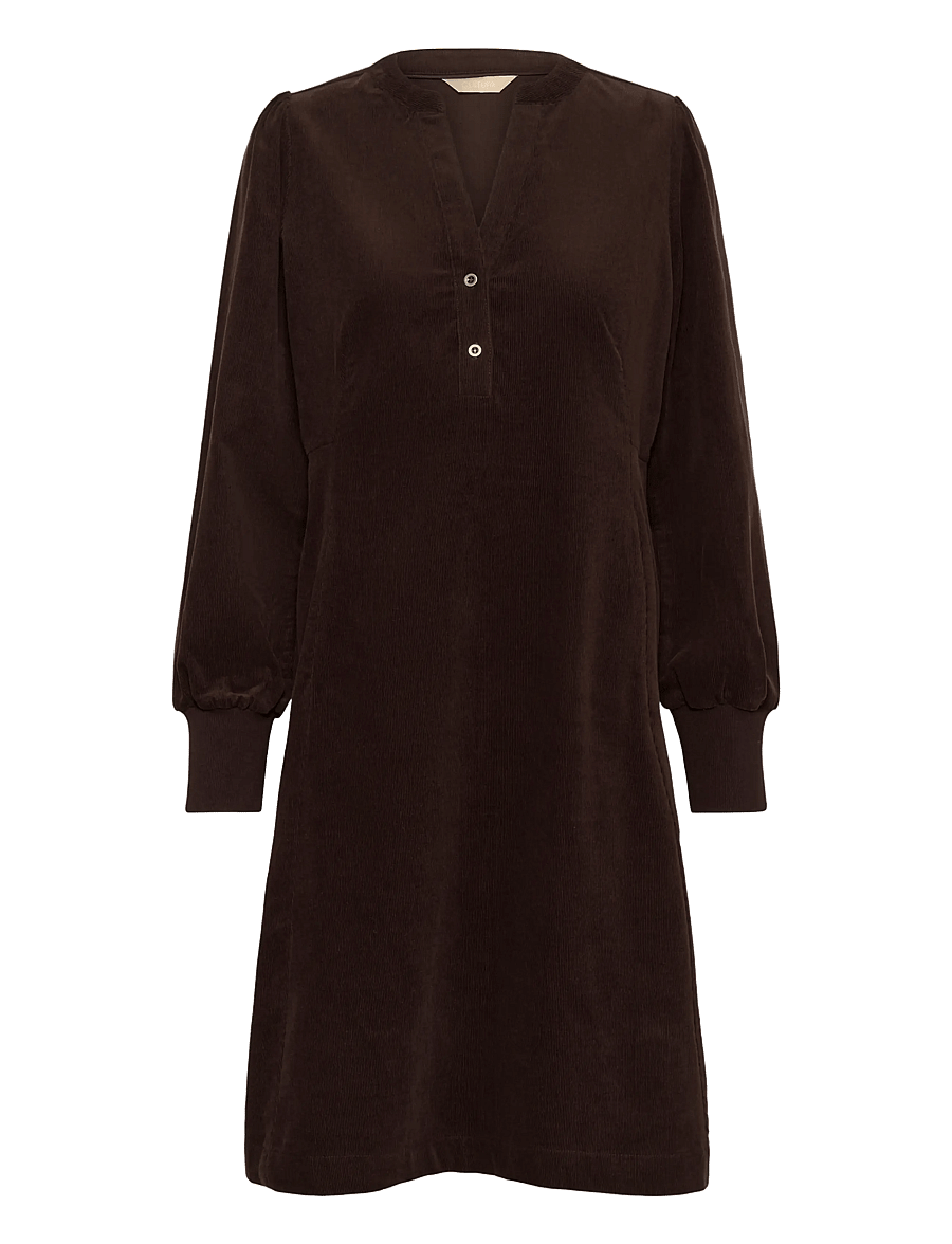 Culture - CUula Rhaena LS Dress - short dresses - coffee bean - 0