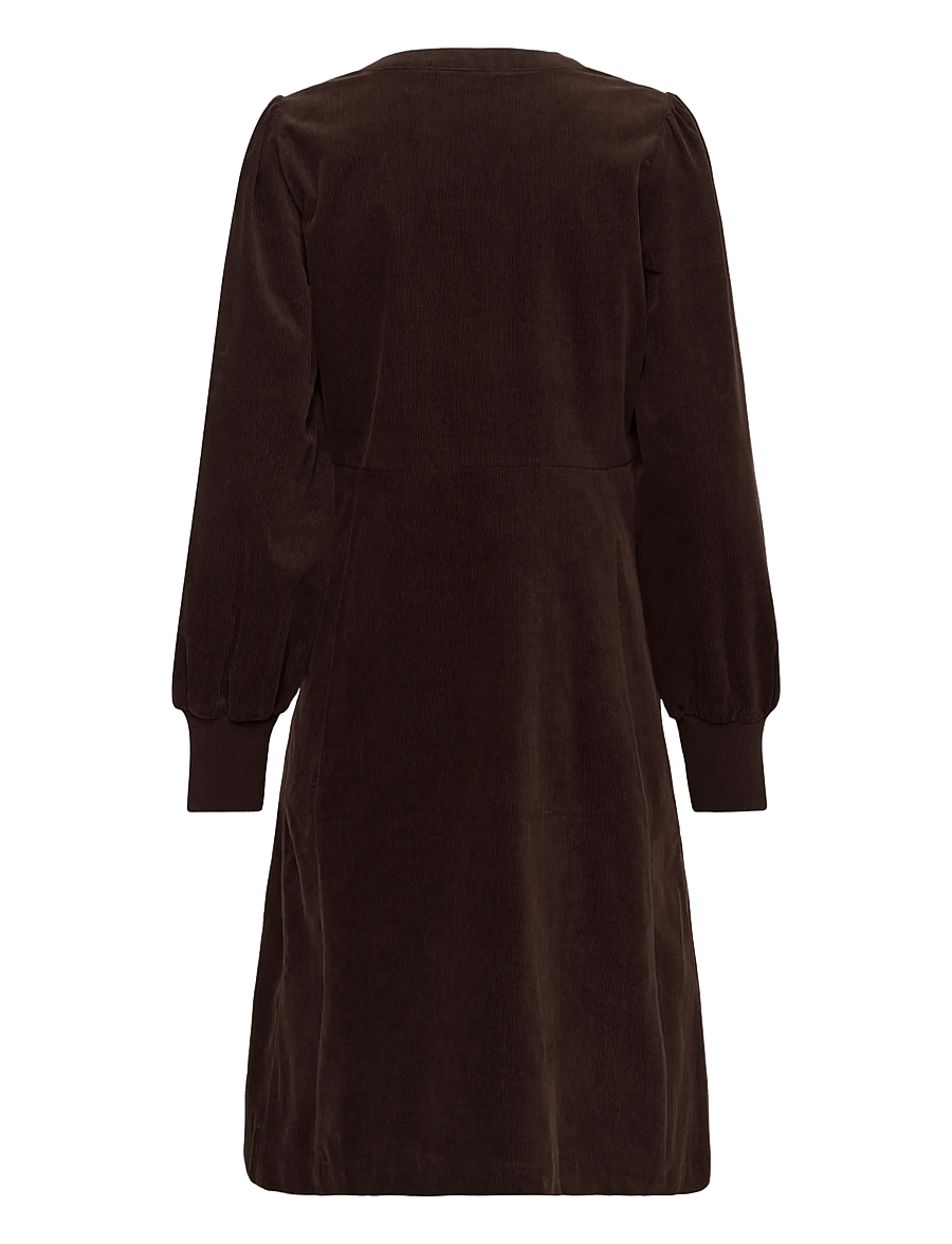 Culture - CUula Rhaena LS Dress - short dresses - coffee bean - 1