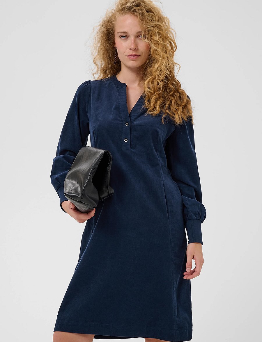 Culture - CUula Rhaena LS Dress - short dresses - dress blues - 2