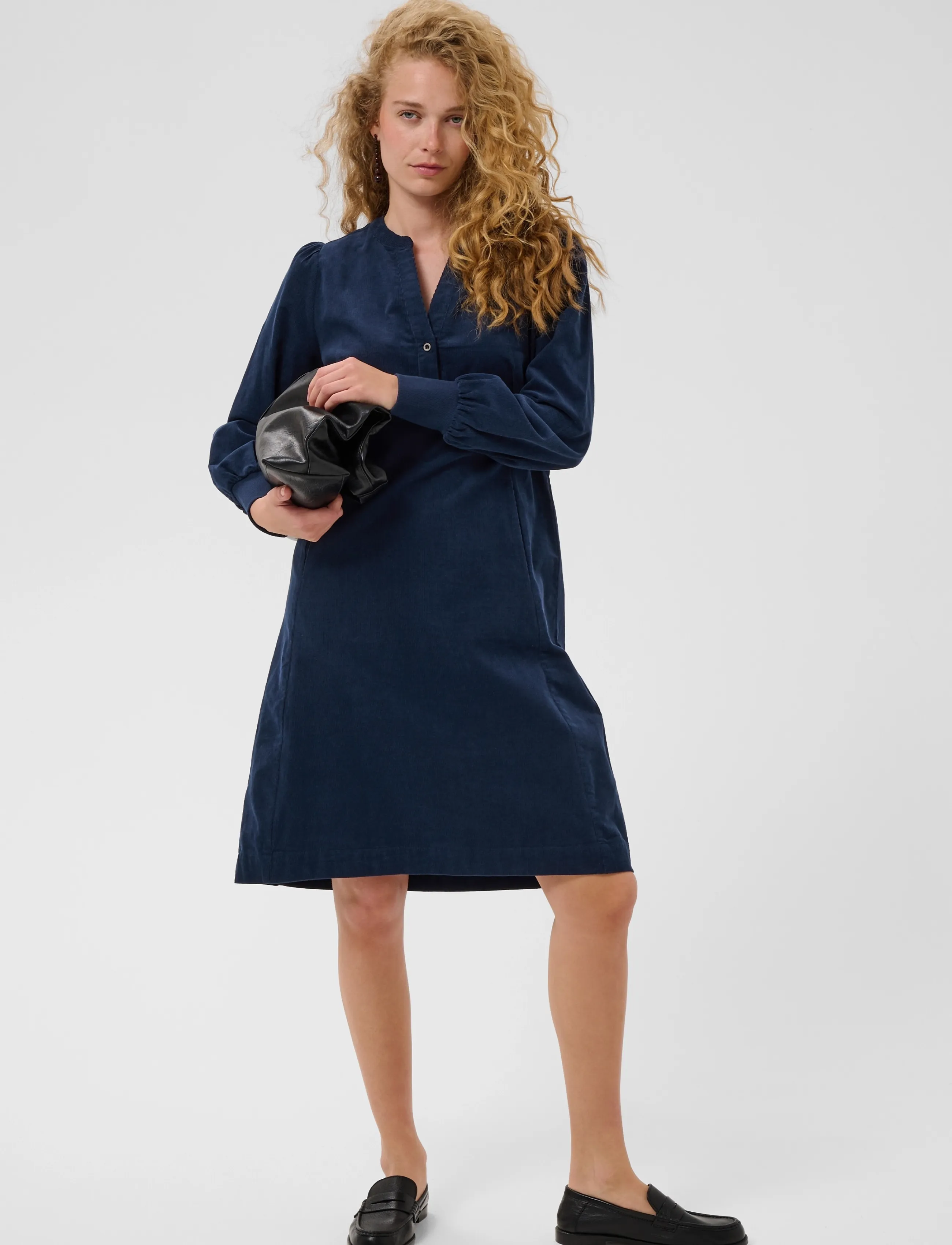 Culture - CUula Rhaena LS Dress - short dresses - dress blues - 3