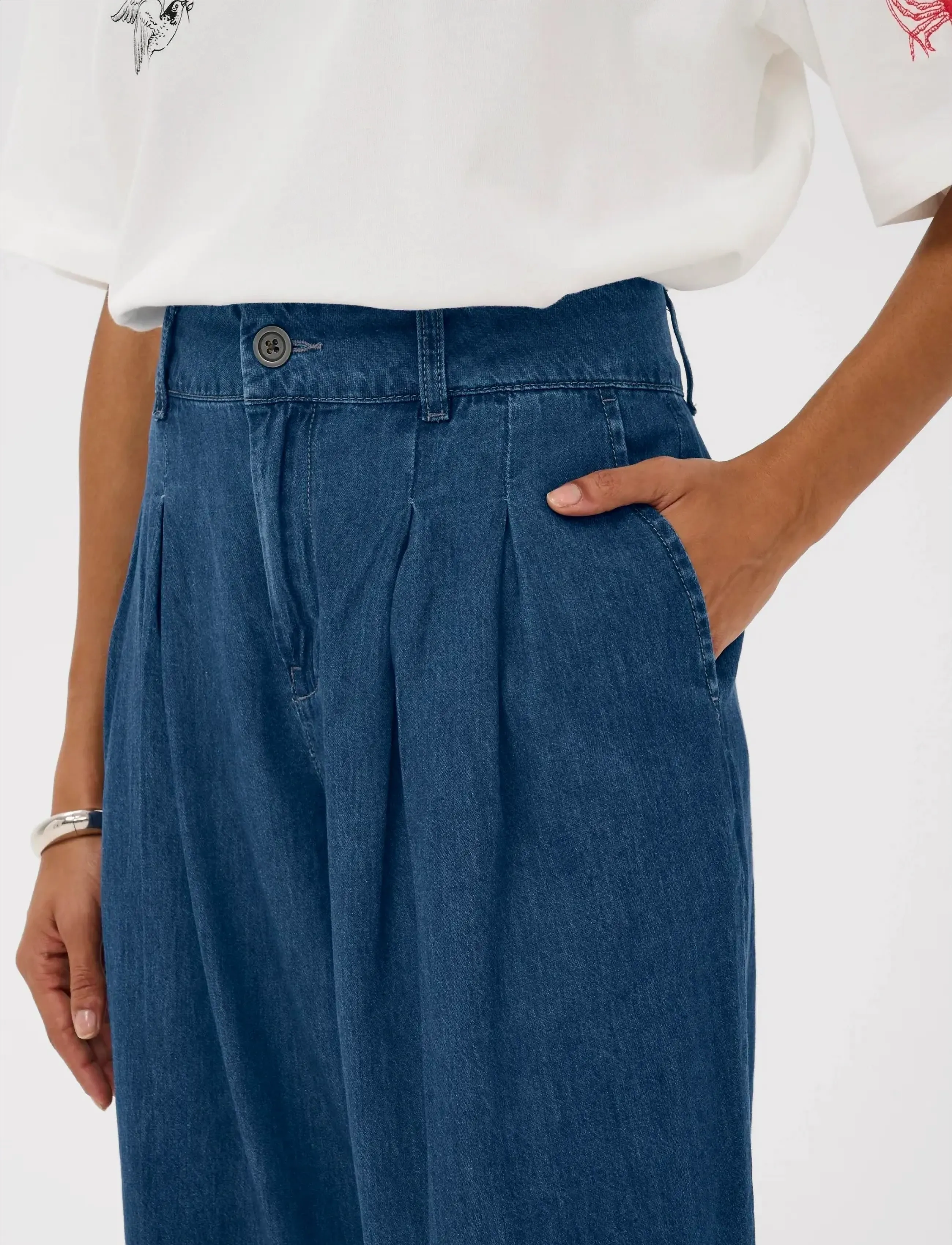 Culture - CUlava Arpa City Shorts - jorts - dark blue wash - 5