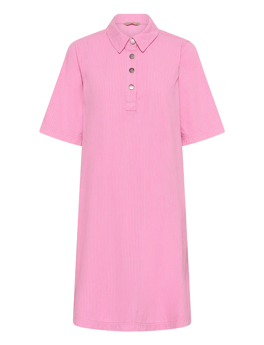 Culture - CUayna SS Dress - hemdkleider - pink stripe - 1