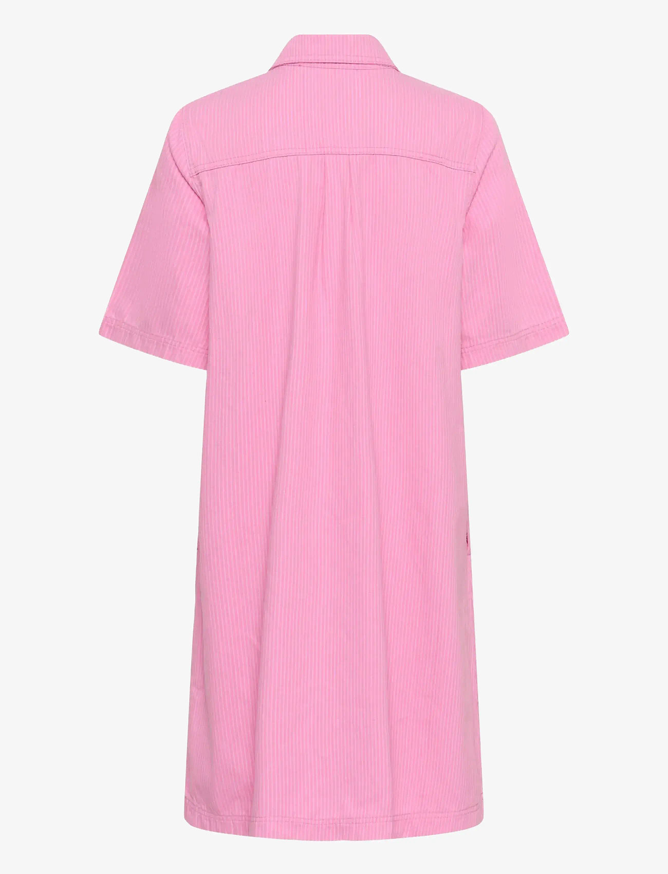 Culture - CUayna SS Dress - särkkleidid - pink stripe - 2