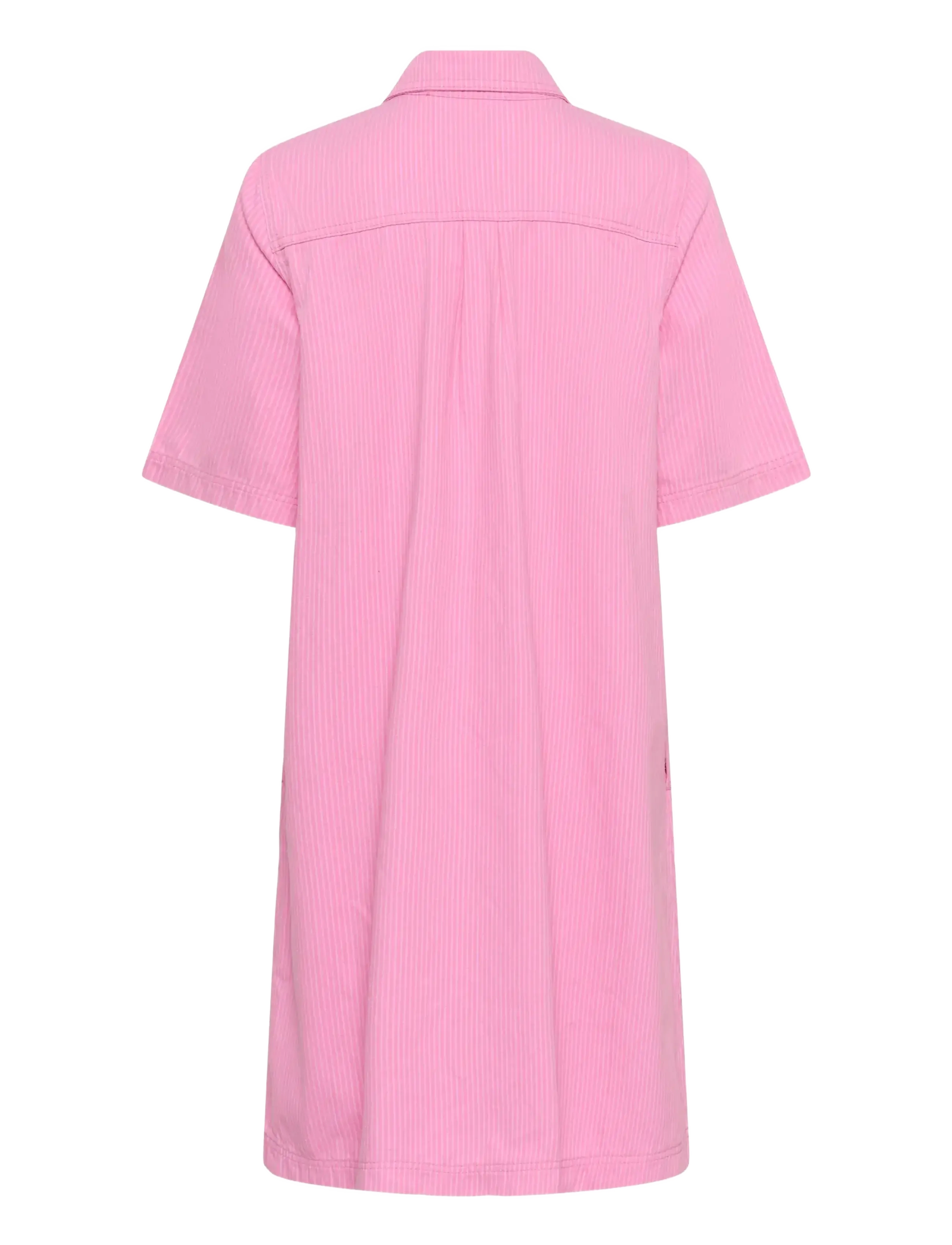 Culture - CUayna SS Dress - shirt dresses - pink stripe - 2