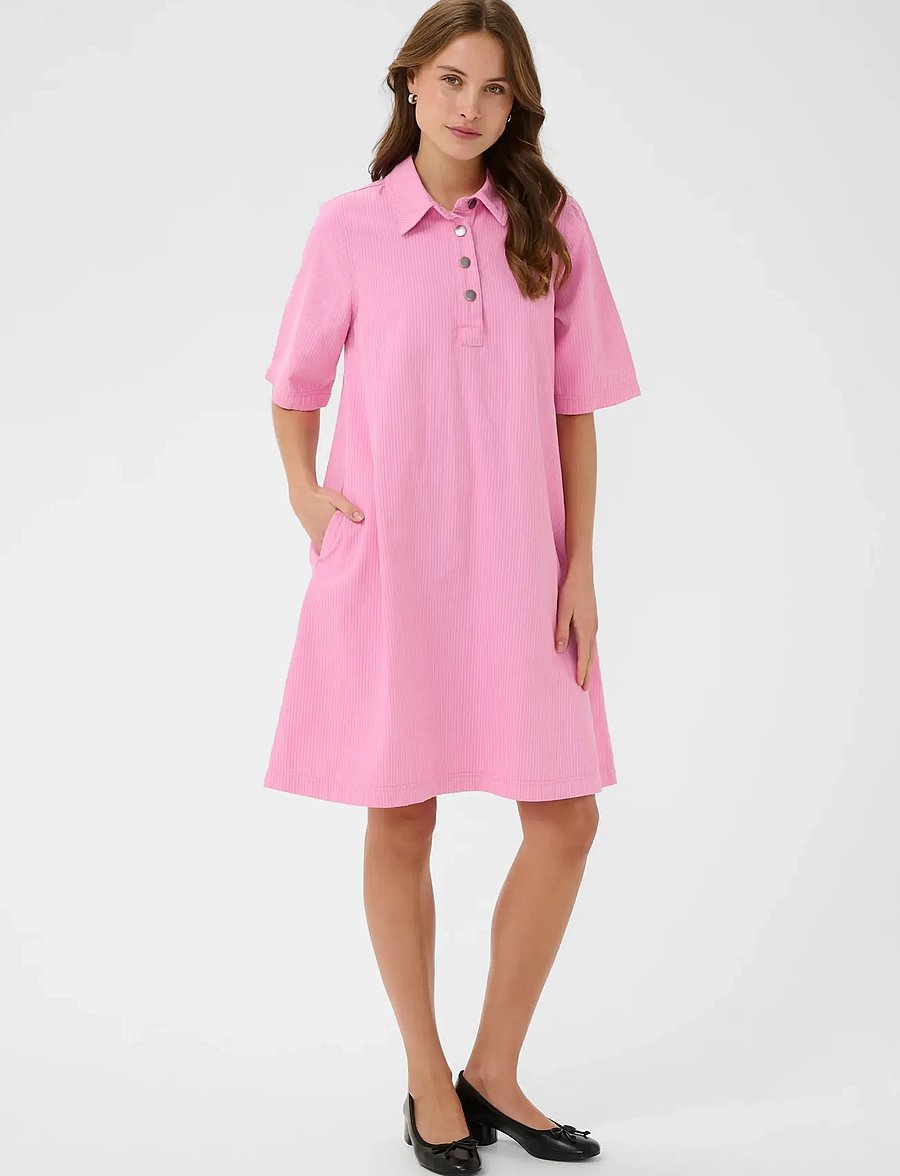 Culture - CUayna SS Dress - hemdkleider - pink stripe - 3