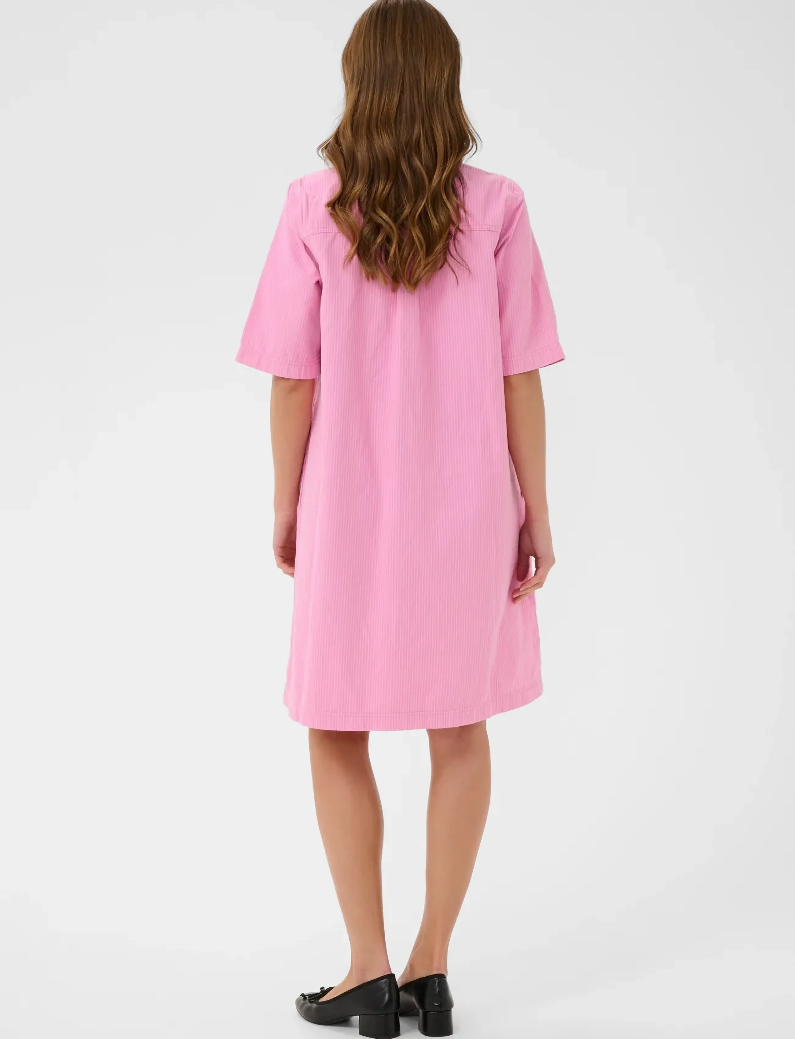 Culture - CUayna SS Dress - shirt dresses - pink stripe - 4