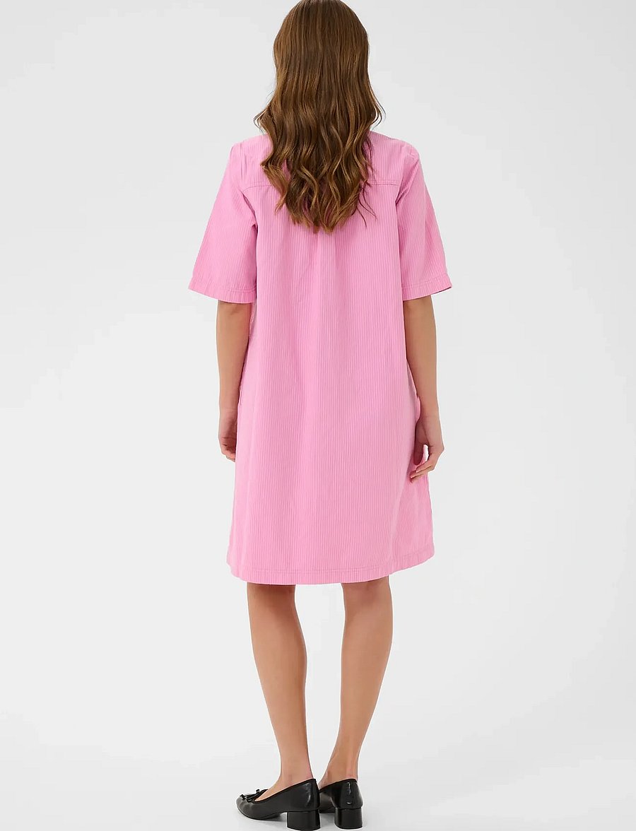 Culture - CUayna SS Dress - hemdkleider - pink stripe - 4