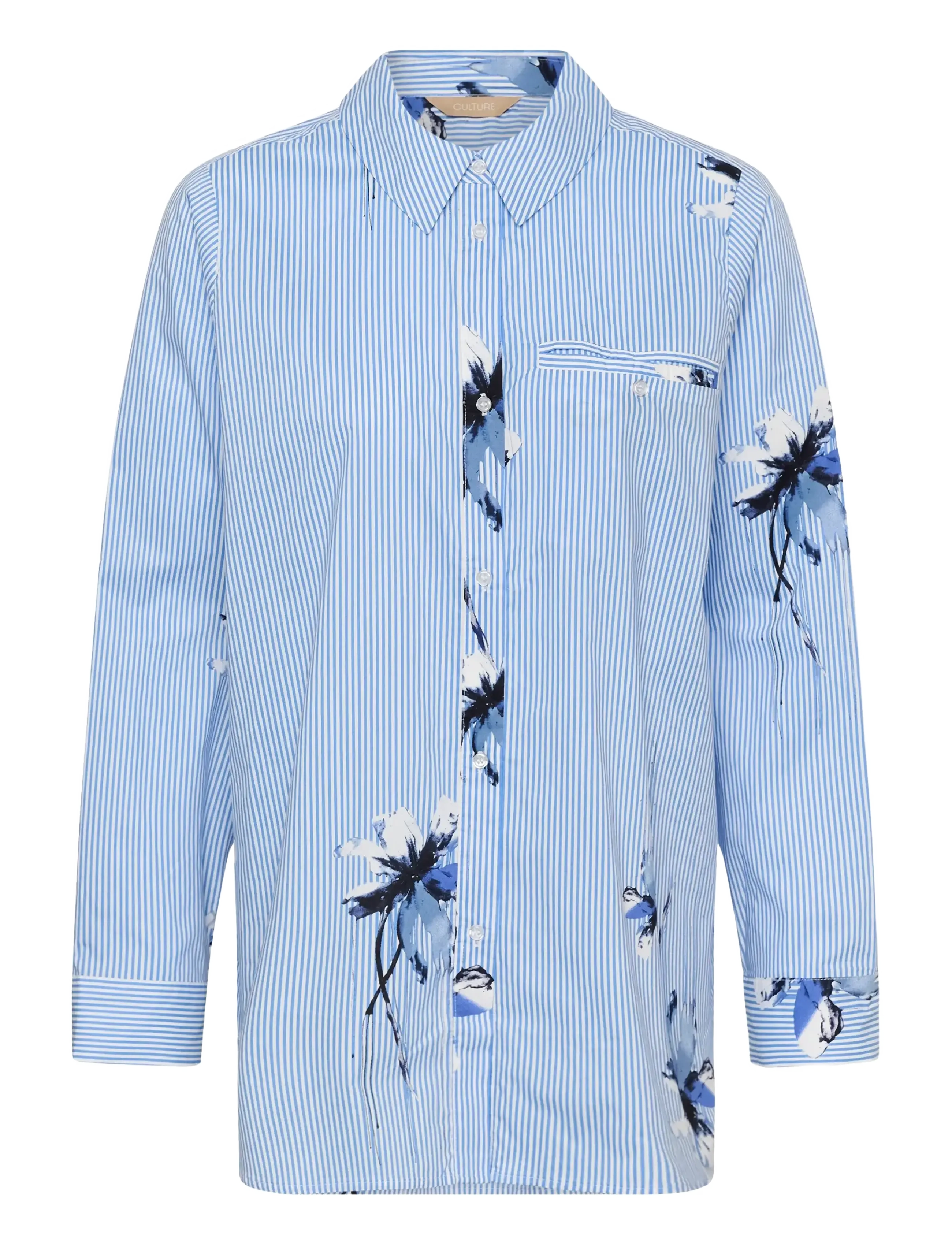 BLUE FLOWER STRIPE