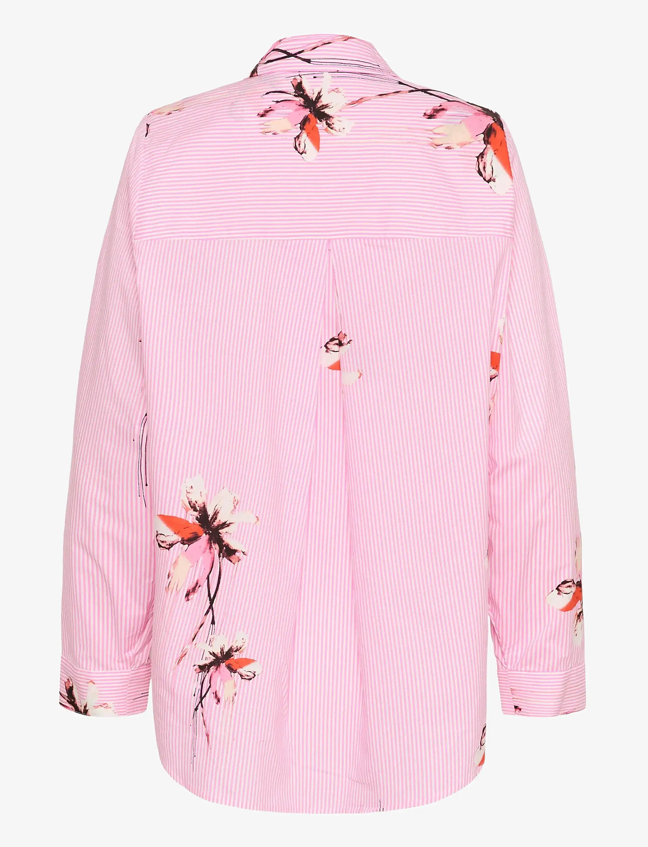 Culture - CUbrila Long Shirt - langärmlige hemden - pink flower stripe - 2