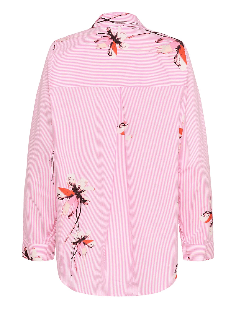 Culture - CUbrila Long Shirt - langärmlige hemden - pink flower stripe - 2