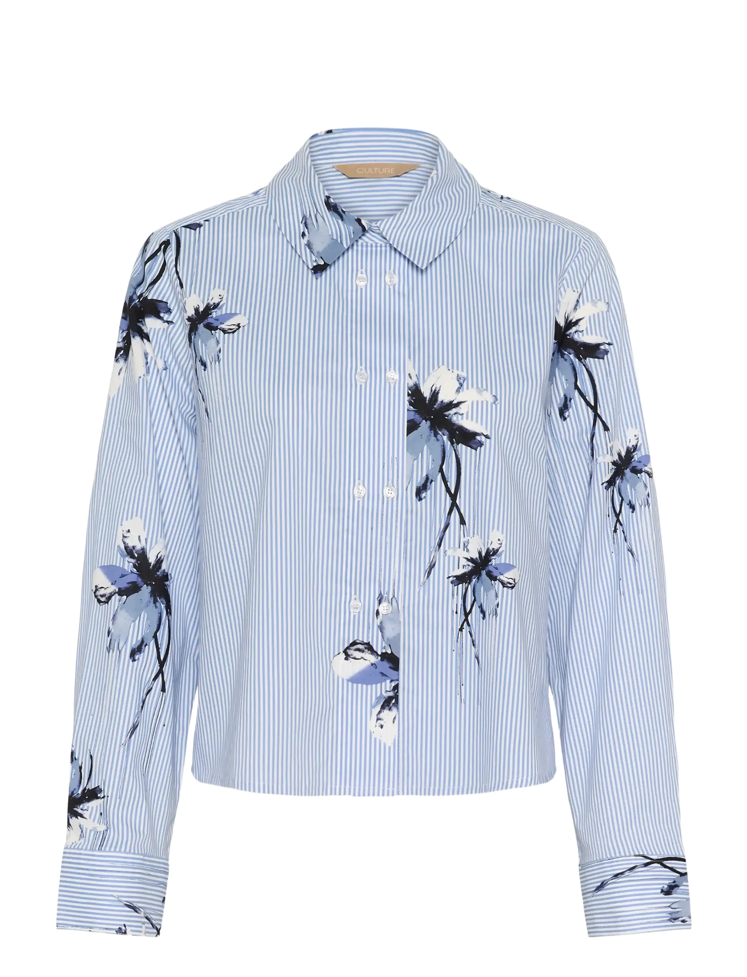 BLUE FLOWER STRIPE