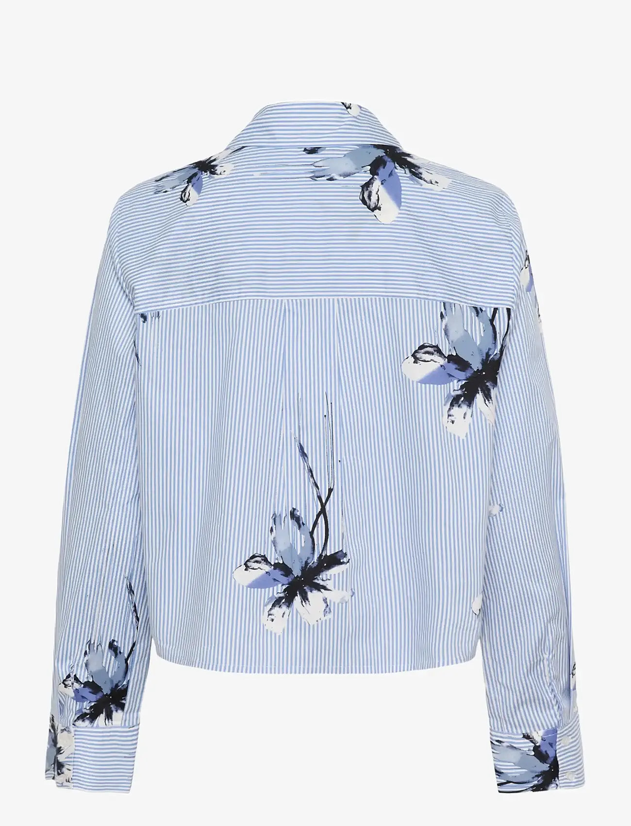 Culture - CUbrila Shirt - långärmade skjortor - blue flower stripe - 2
