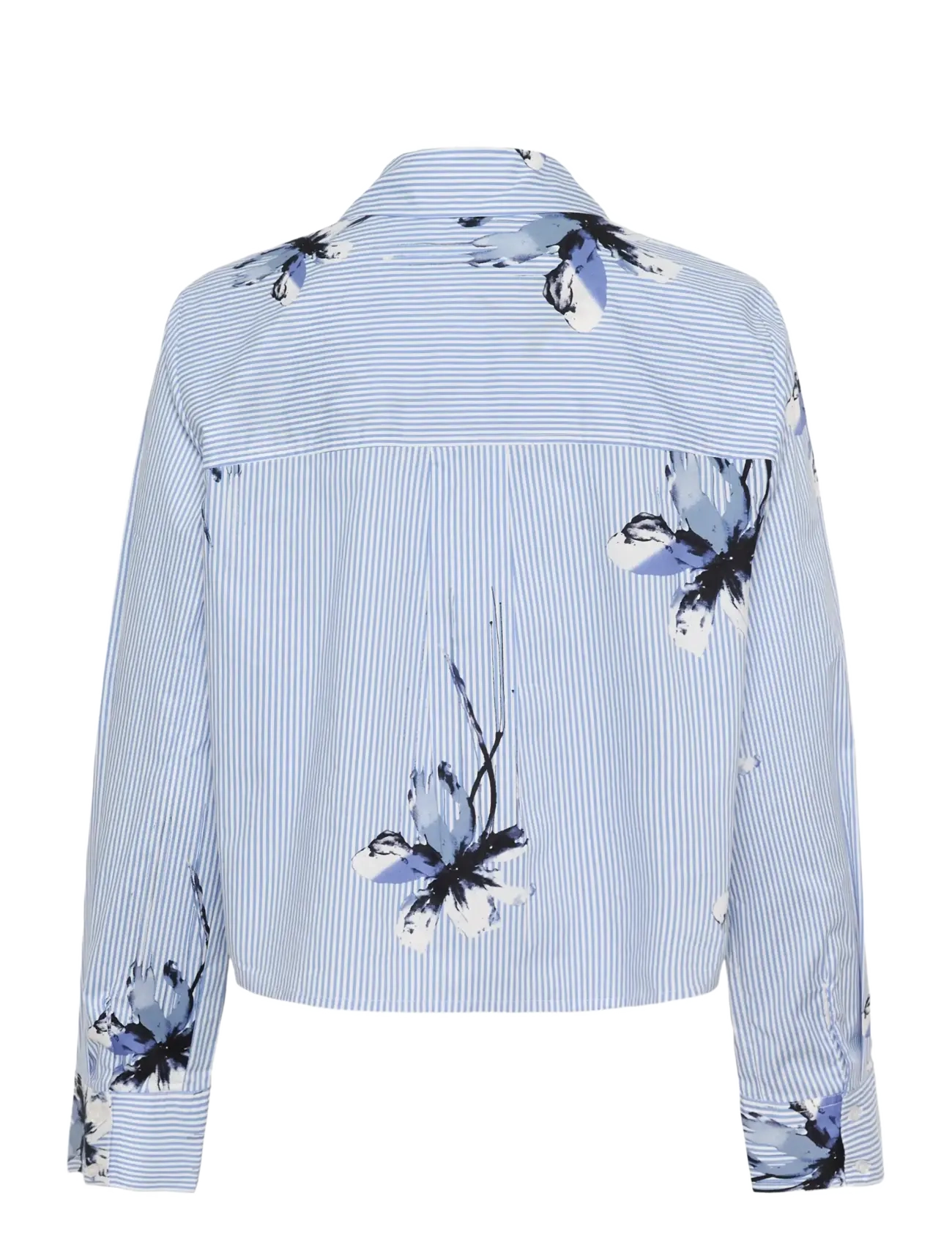 Culture - CUbrila Shirt - langærmede skjorter - blue flower stripe - 2
