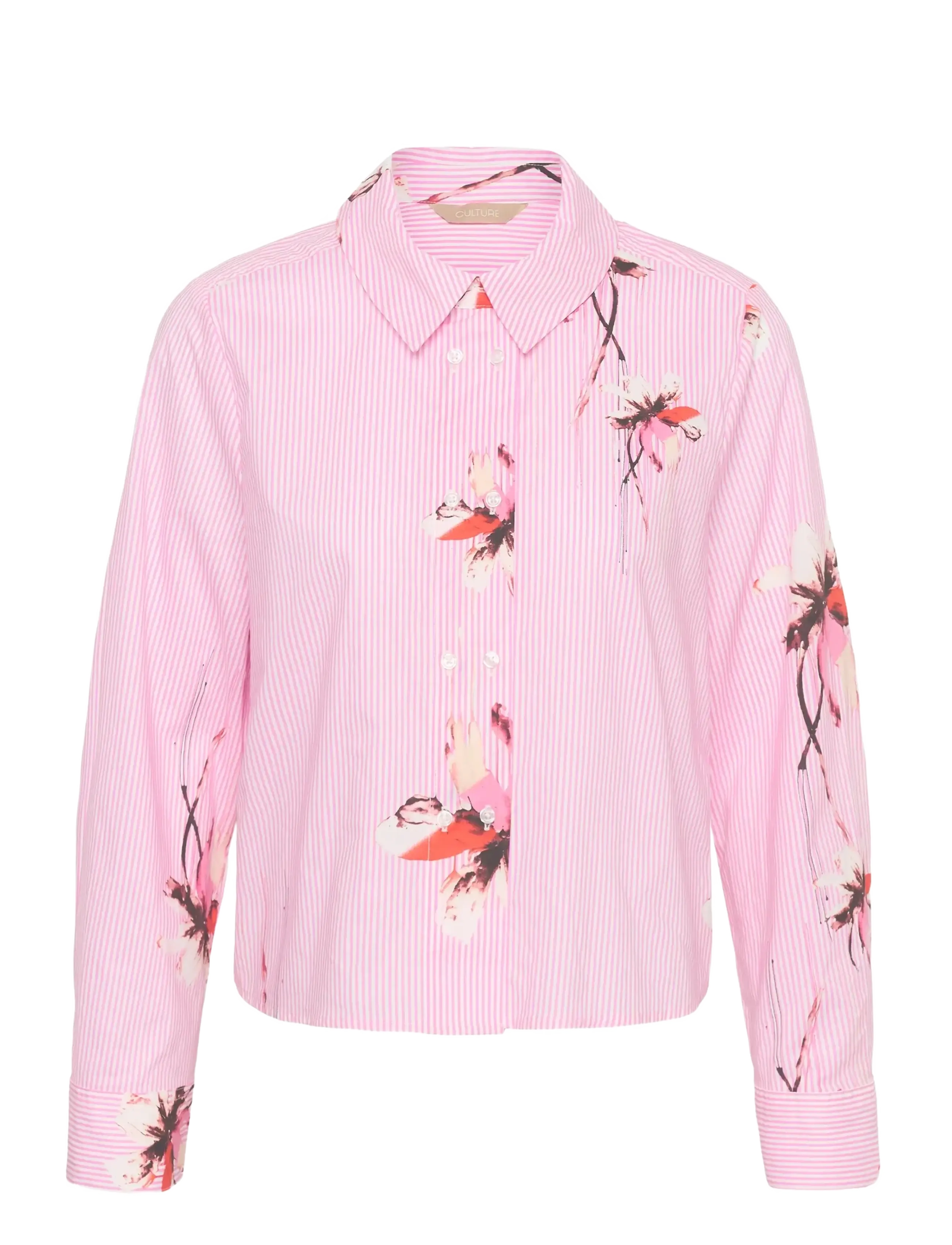 CUbrila Shirt - PINK FLOWER STRIPE