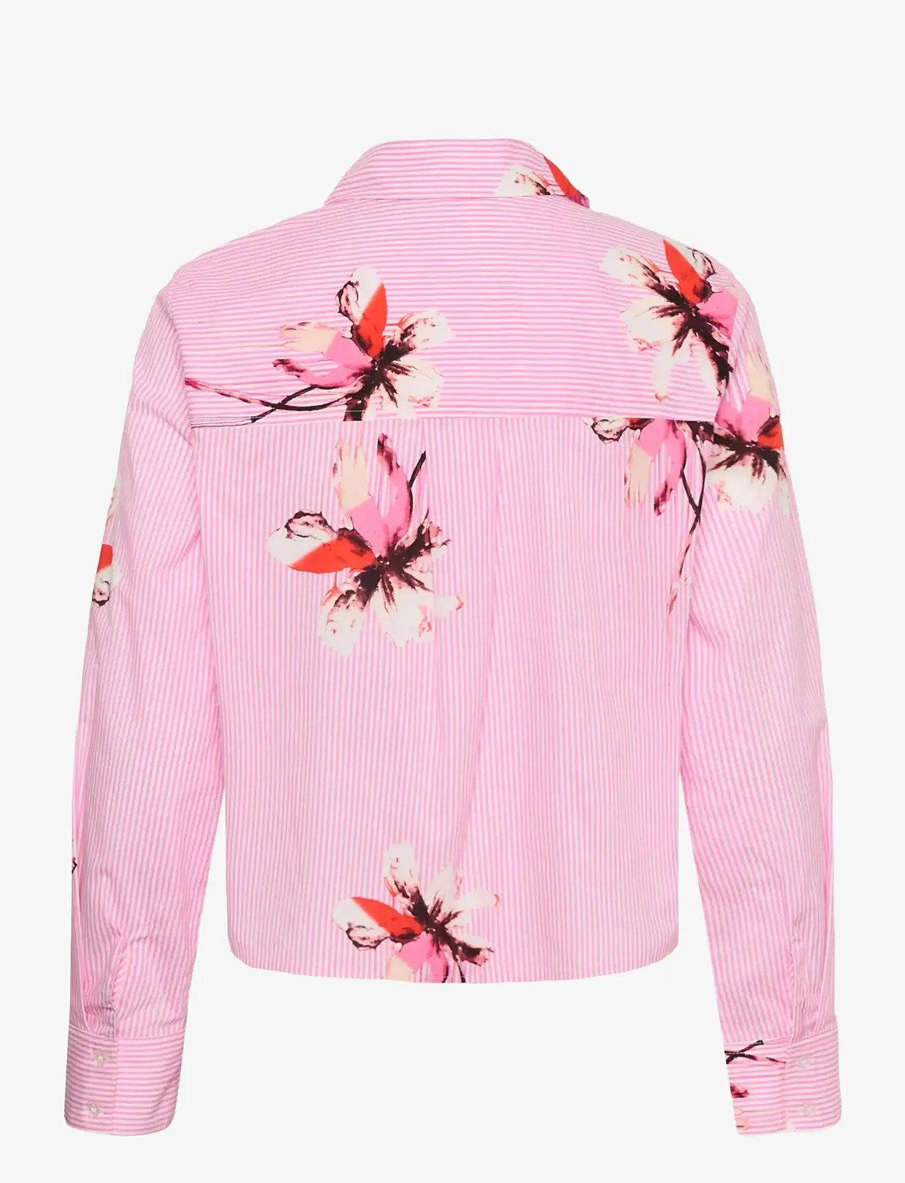 Culture - CUbrila Shirt - långärmade skjortor - pink flower stripe - 2