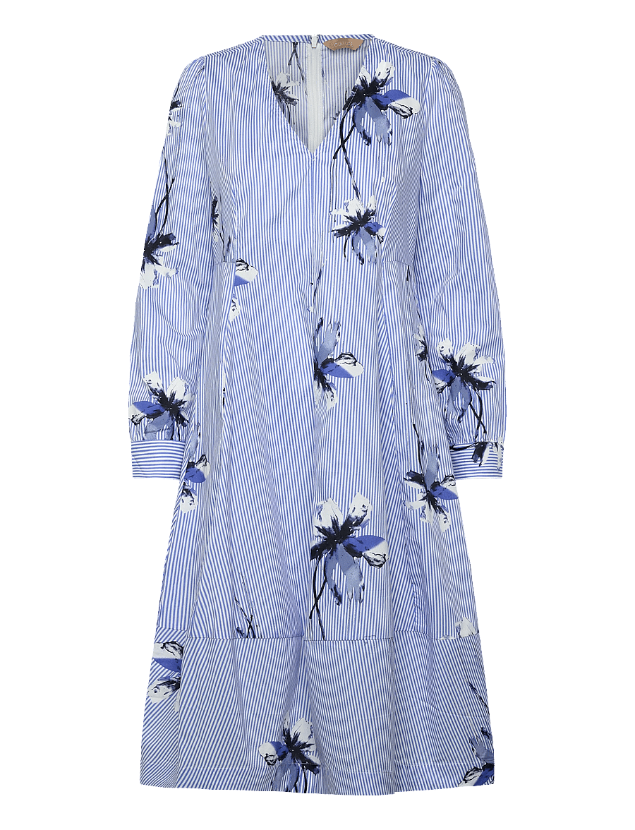 Culture - CUbrila Dress - sommerkleider - blue flower stripe - 1