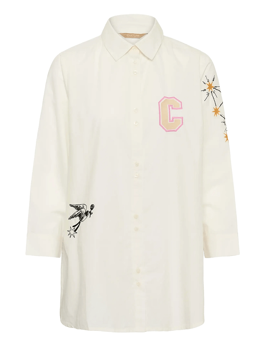 Culture - CUjila Olena Shirt - langärmlige hemden - spring gardenia - 1