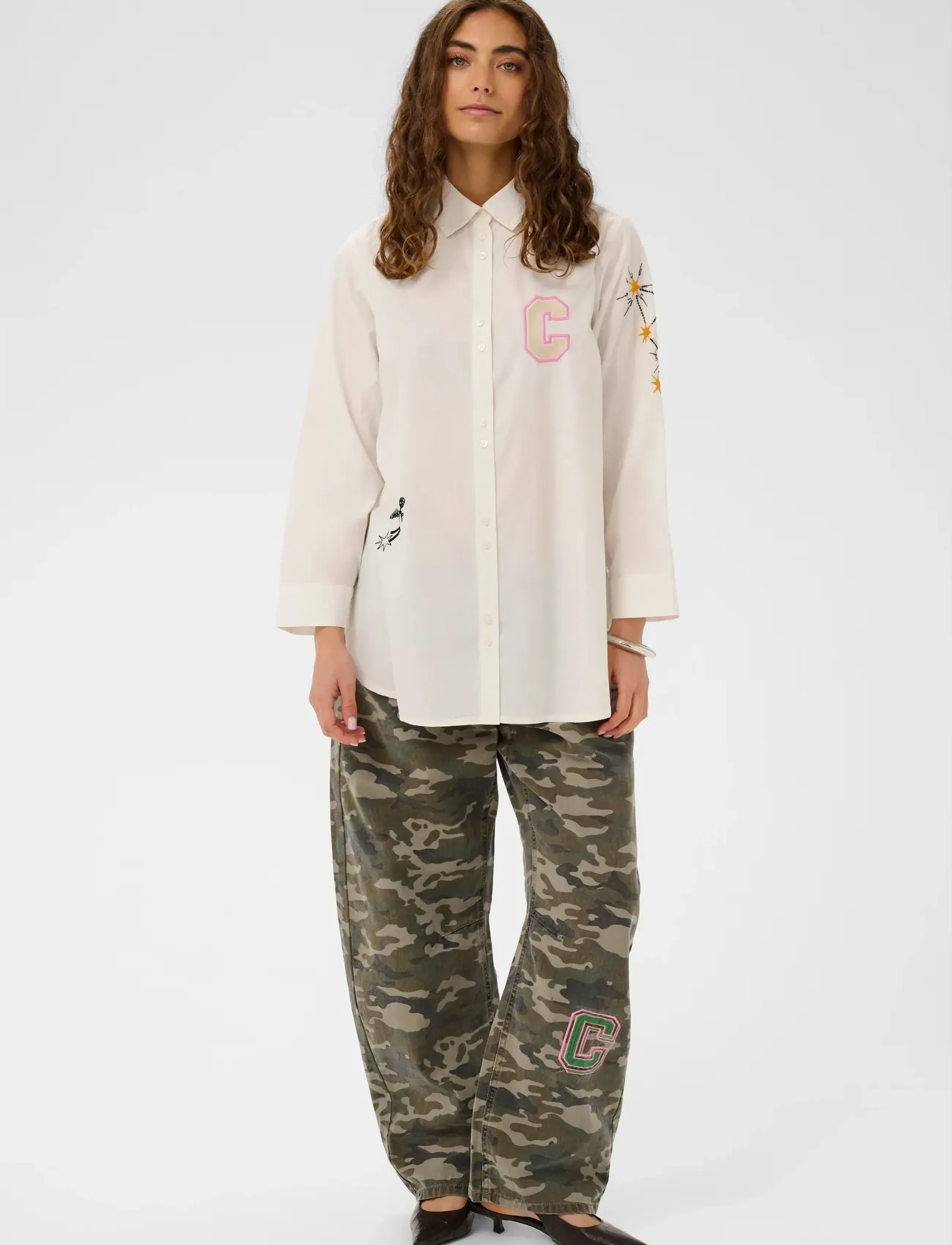 Culture - CUjila Olena Shirt - pikkade varrukatega särgid - spring gardenia - 3