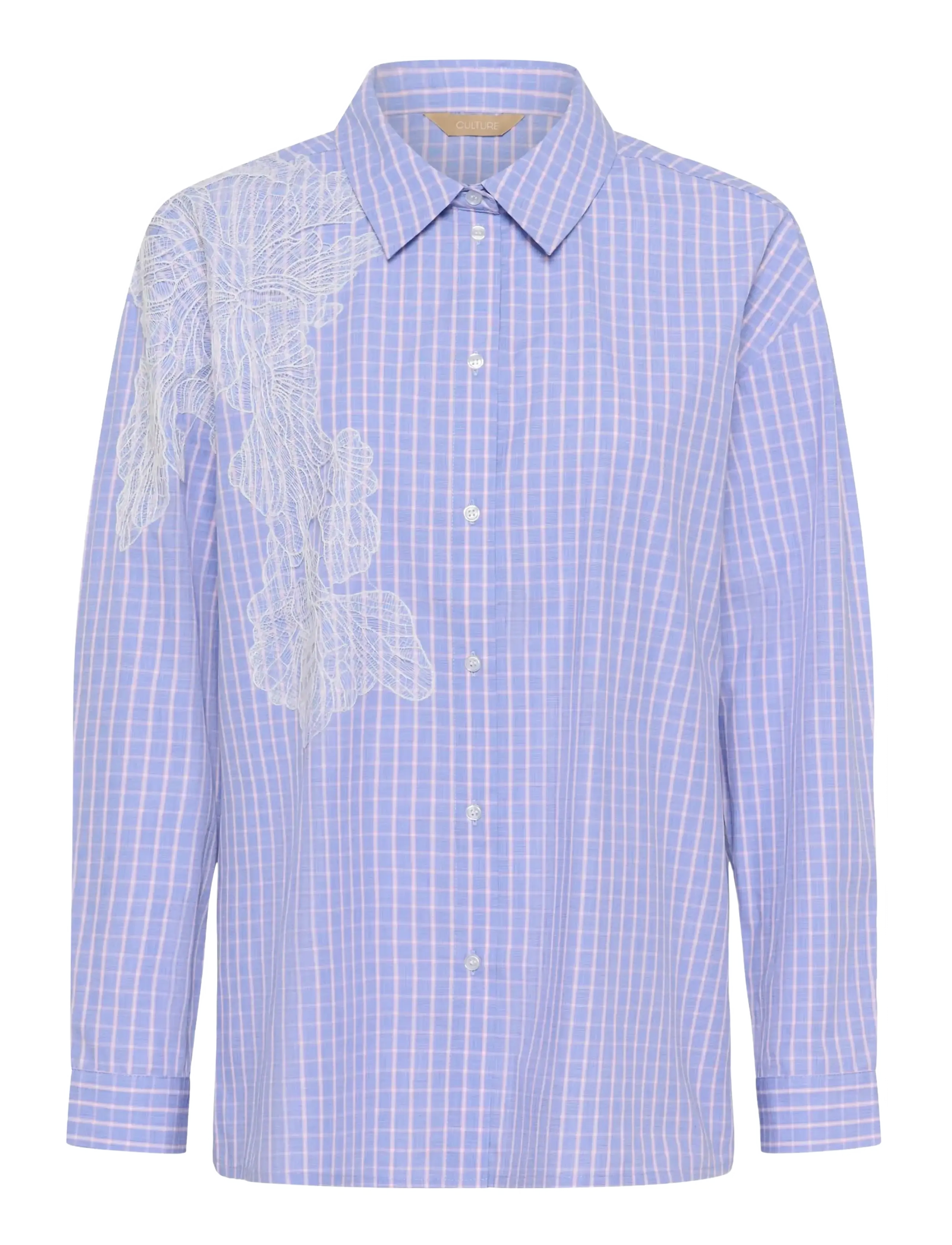 Culture CUjani Deco Shirt - Söfn - BLUE CHECK / multi