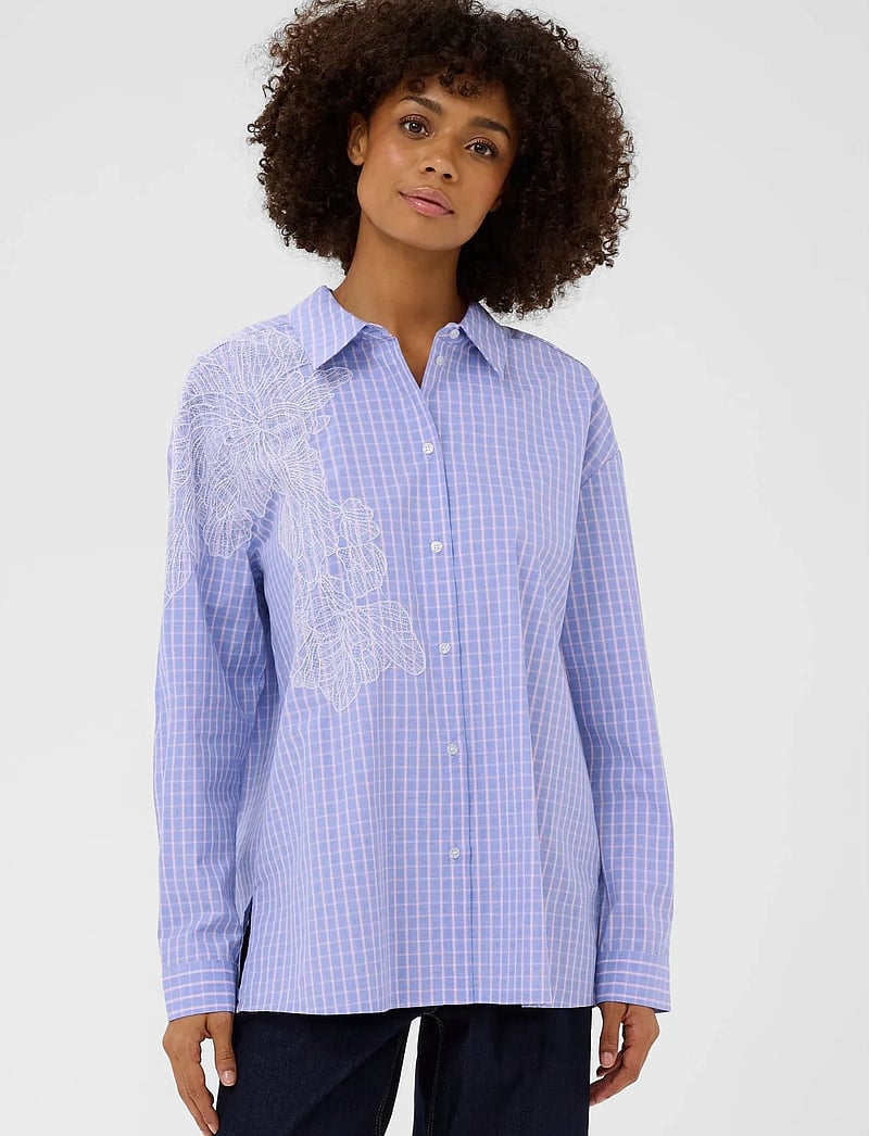 Culture - CUjani Deco Shirt - chemises à manches longues - blue check - 0