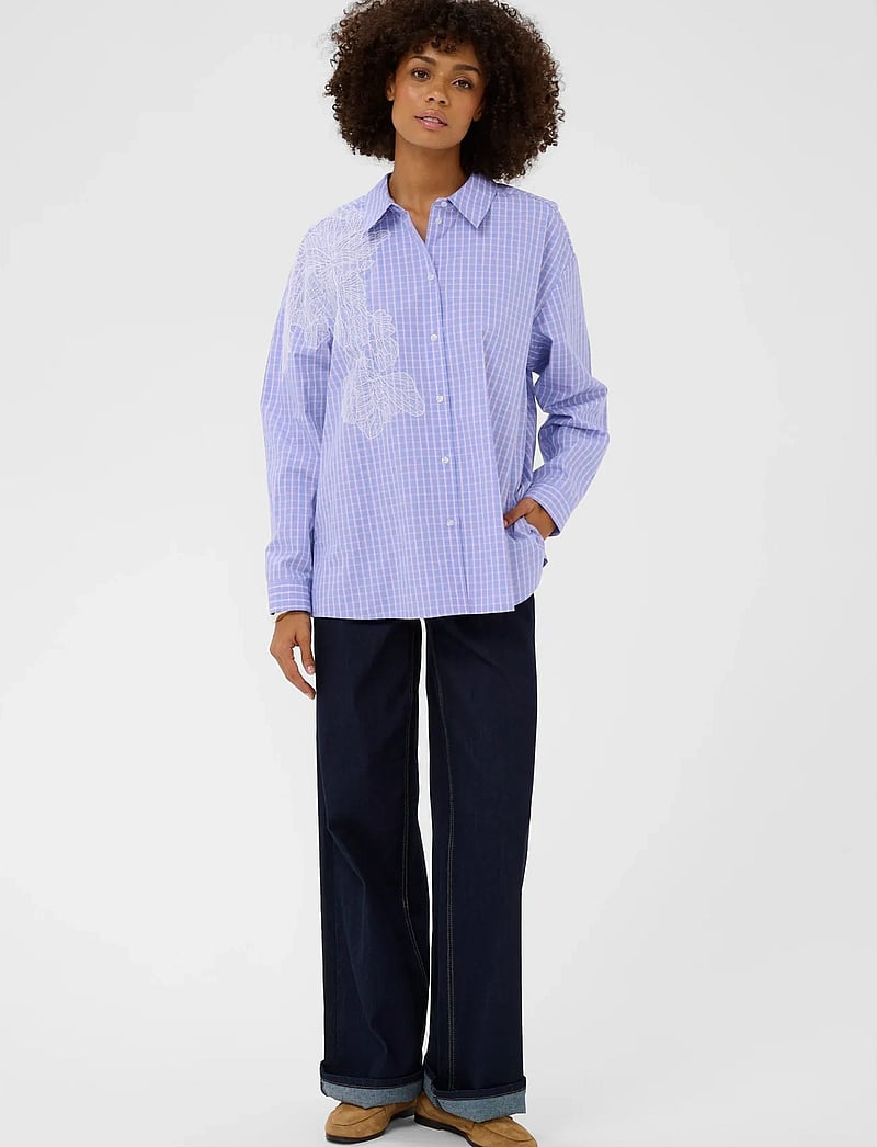 Culture - CUjani Deco Shirt - chemises à manches longues - blue check - 3