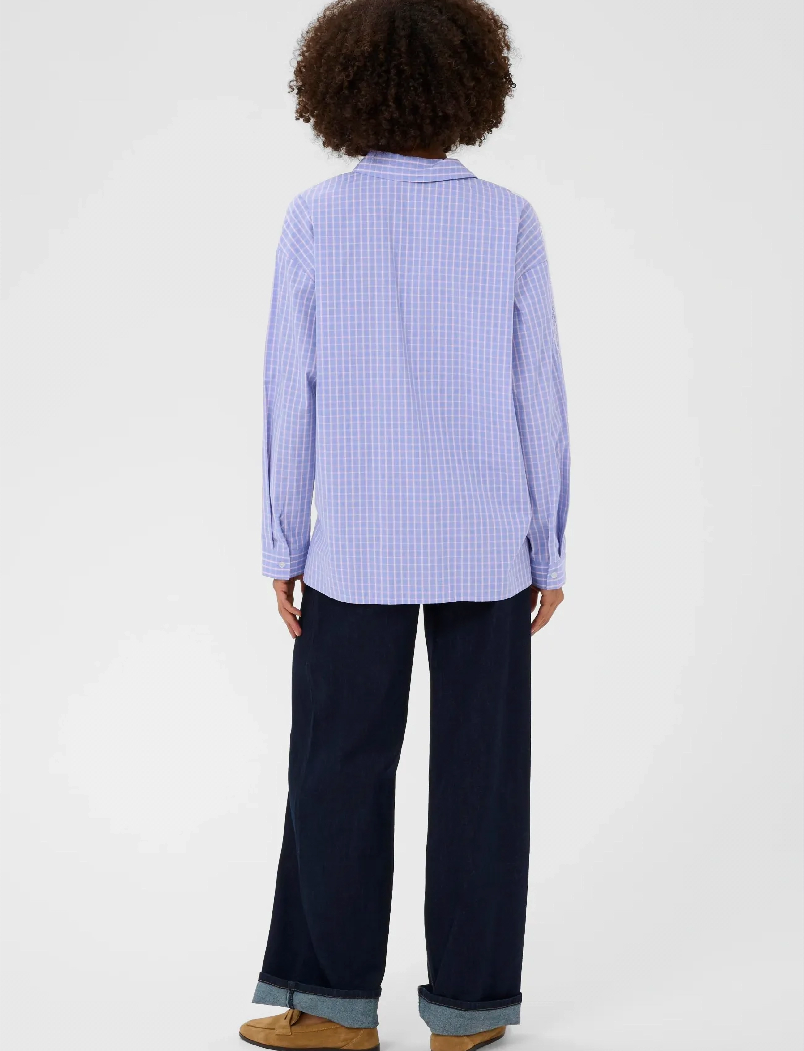 Culture - CUjani Deco Shirt - langärmlige hemden - blue check - 4