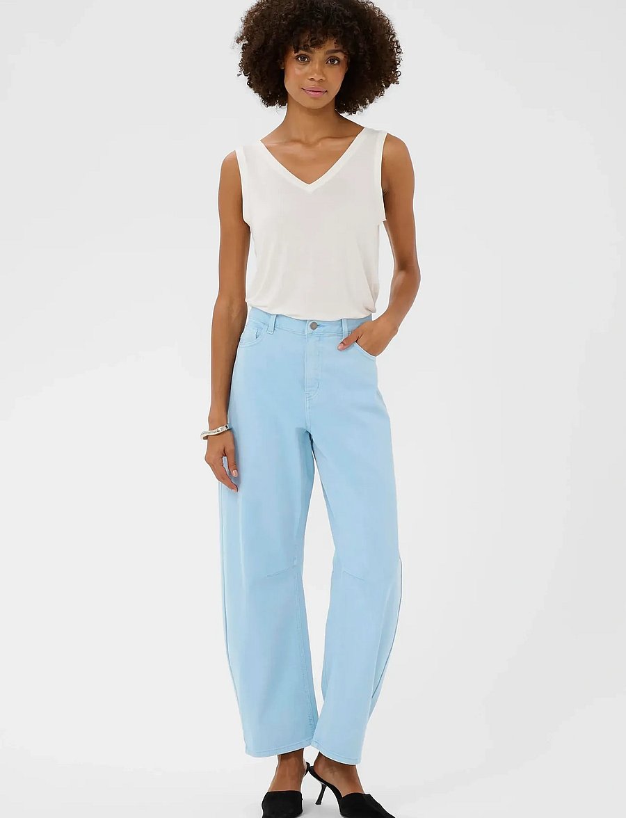 Culture - CUbrinnie Barrel Pants - barrel jeans - powder blue wash - 3