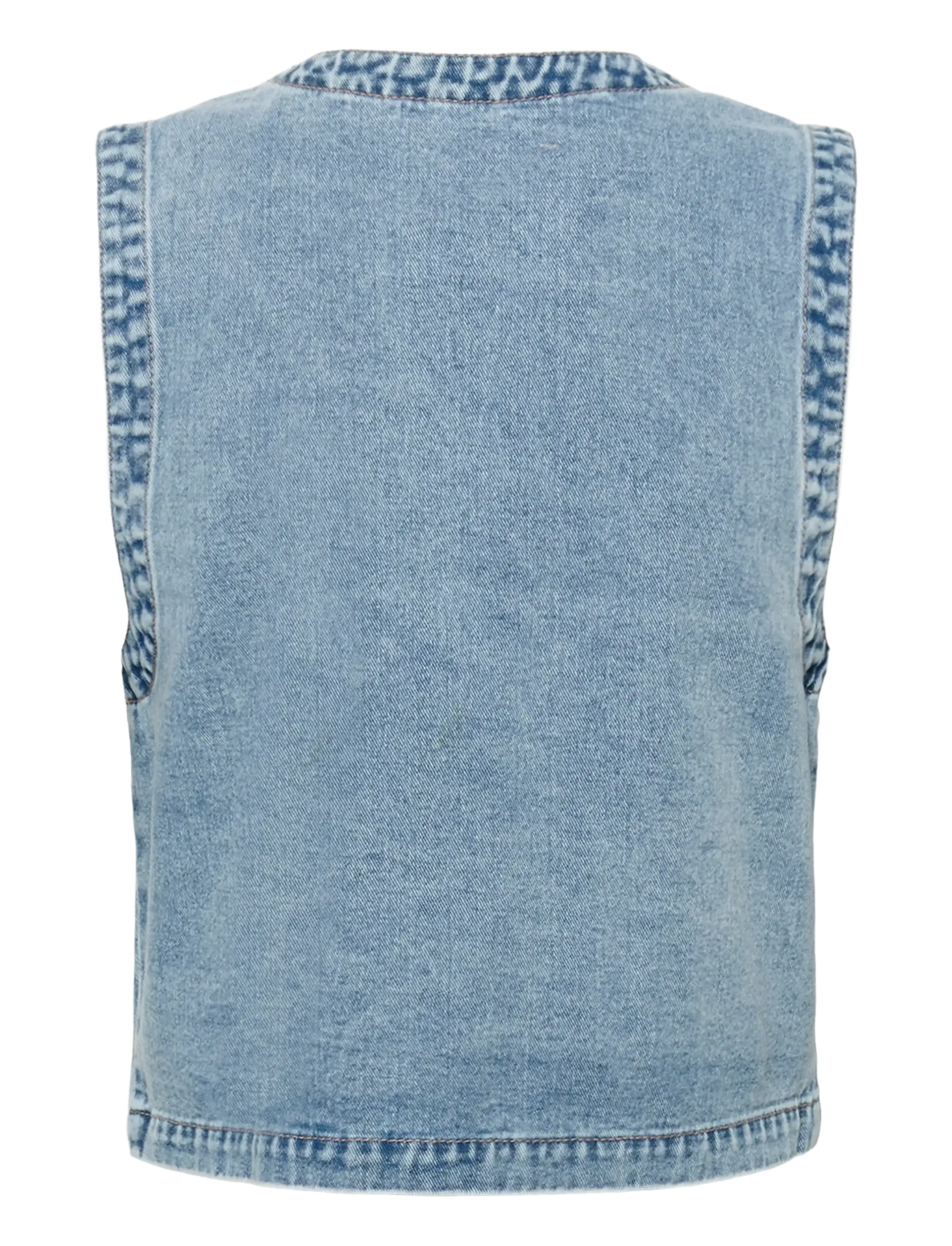 Culture - CUtiala Aniceta Embroidery Waistcoa - light blue wash - 2