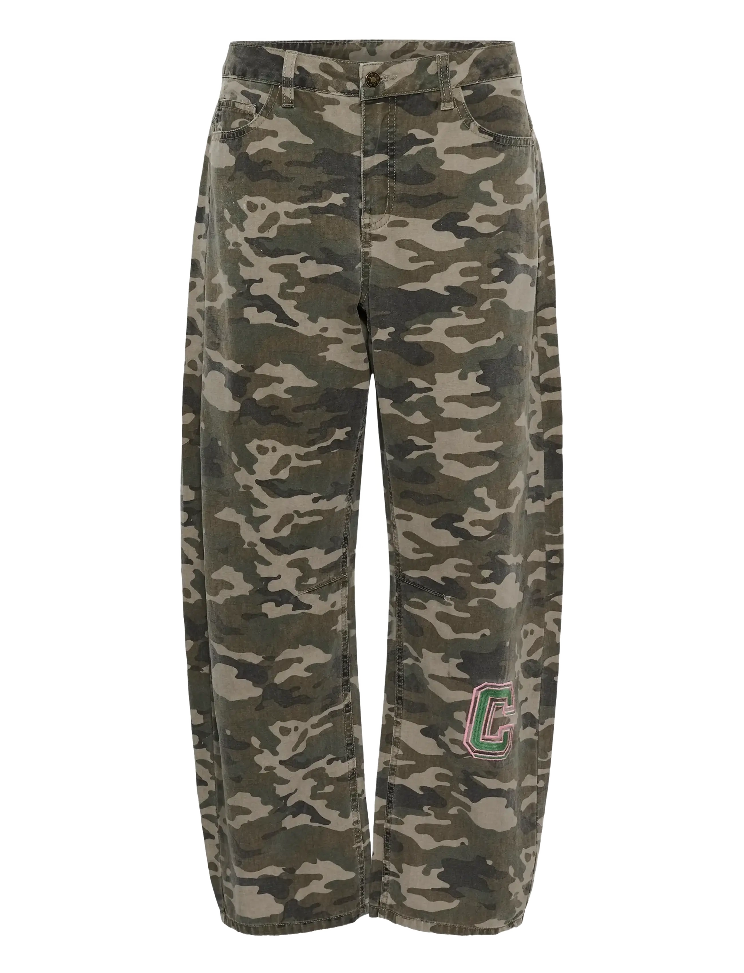 Culture CUcamilja Barrel Pants - Püksid - CAMOUFLAGE / multi
