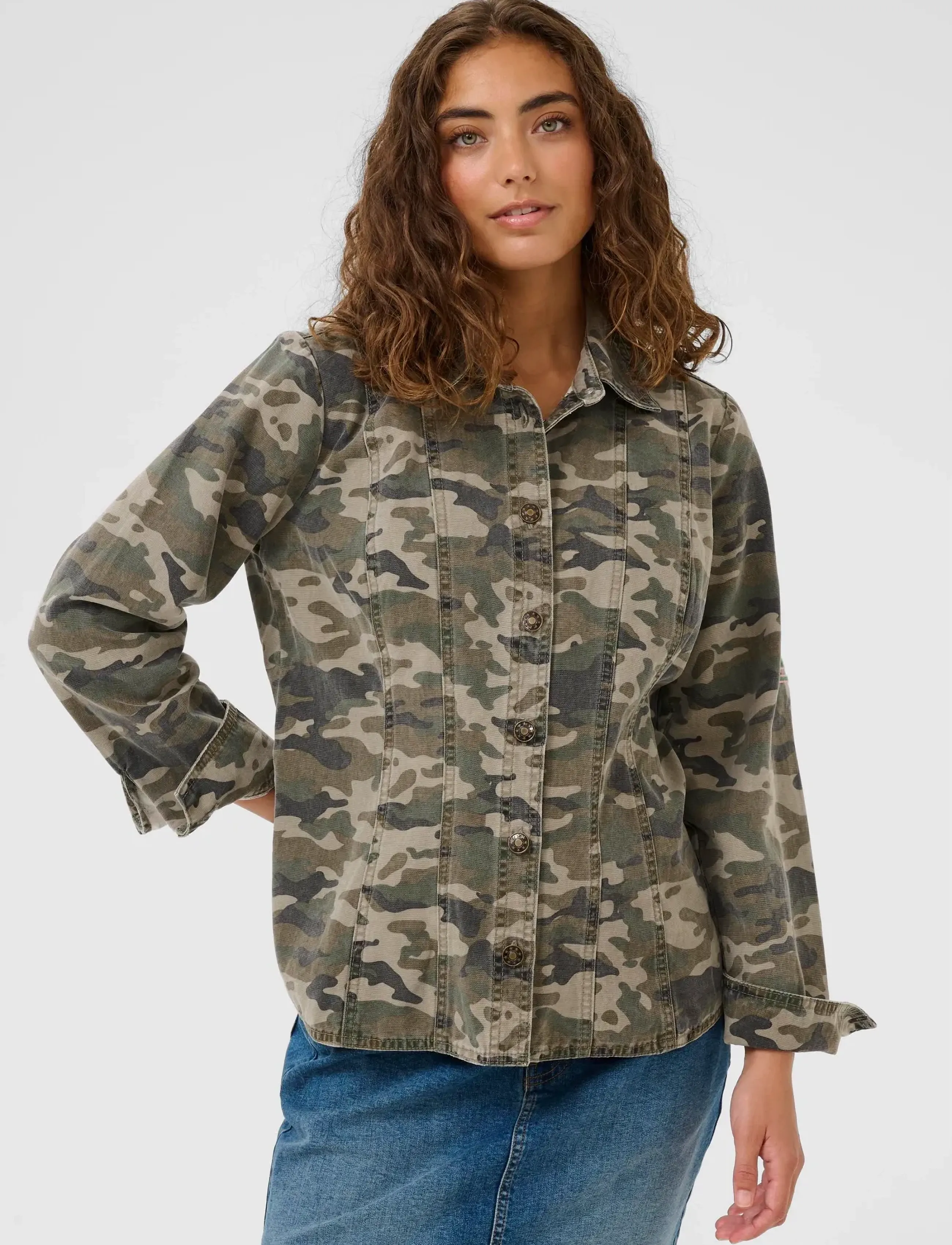 Culture Cucamilja Shirt, L, Shirts, Mehrfarbig/gemustert - Long-sleeved, Frauen