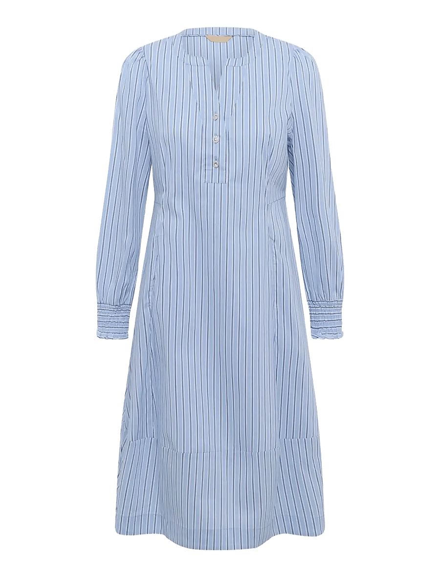 Culture - CUart Dress - midiklänningar - blue stripe - 1