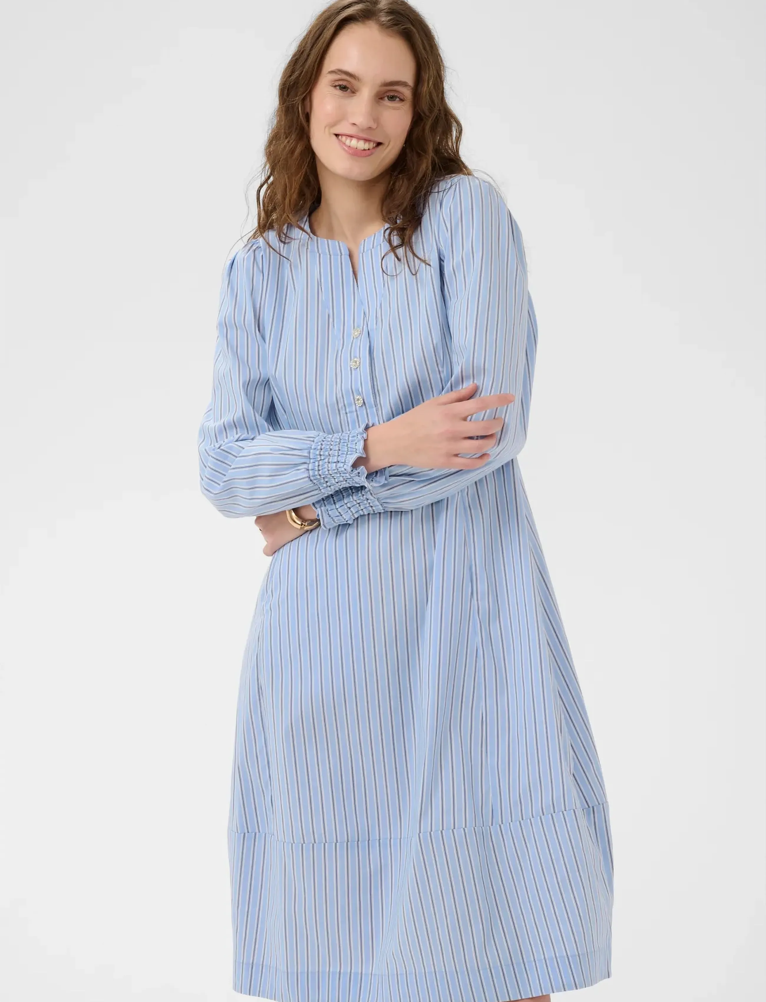 Culture Cuart Dress, L, Blue, Kjoler > Knælange Og Midi, Dame