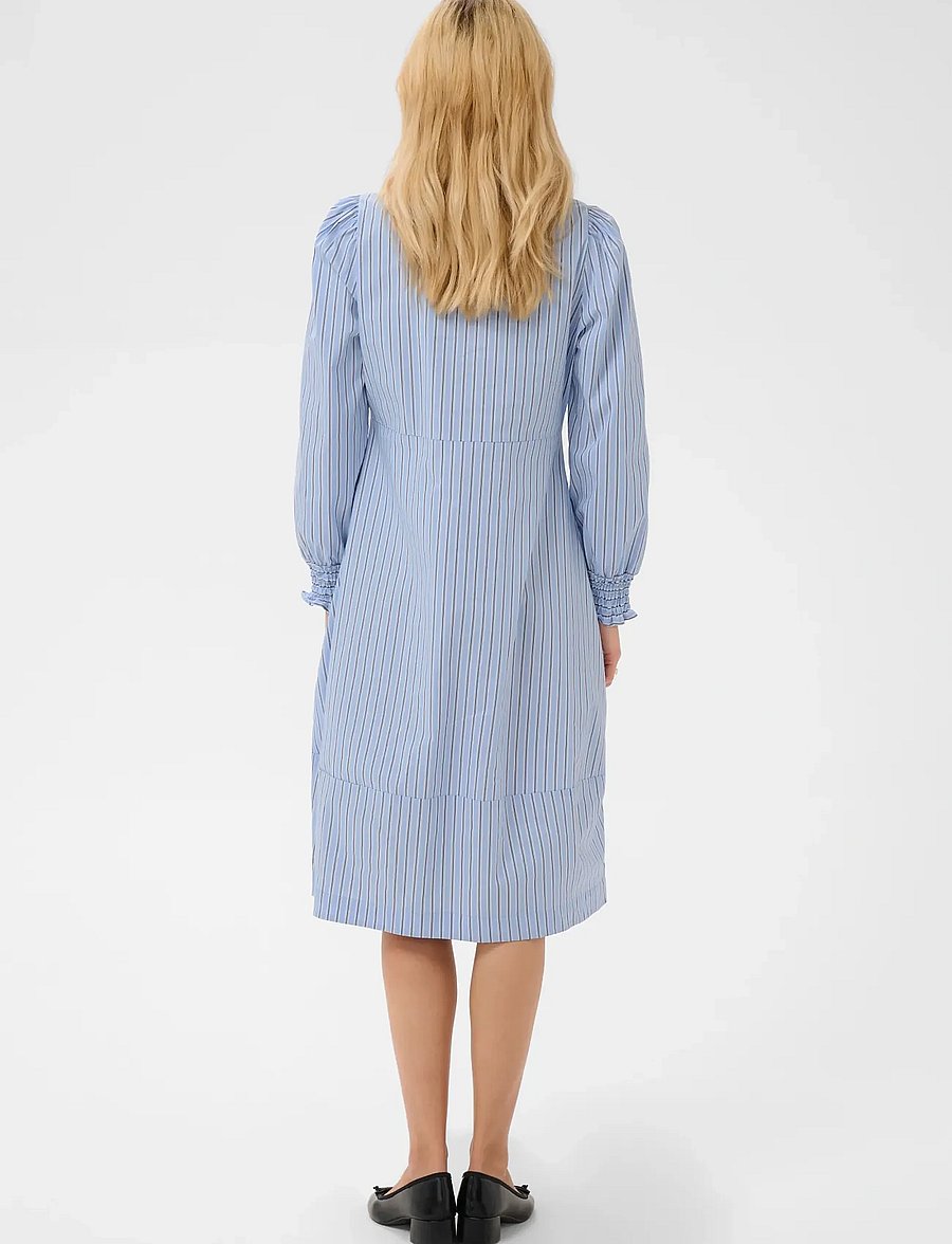 Culture - CUart Dress - midiklänningar - blue stripe - 4