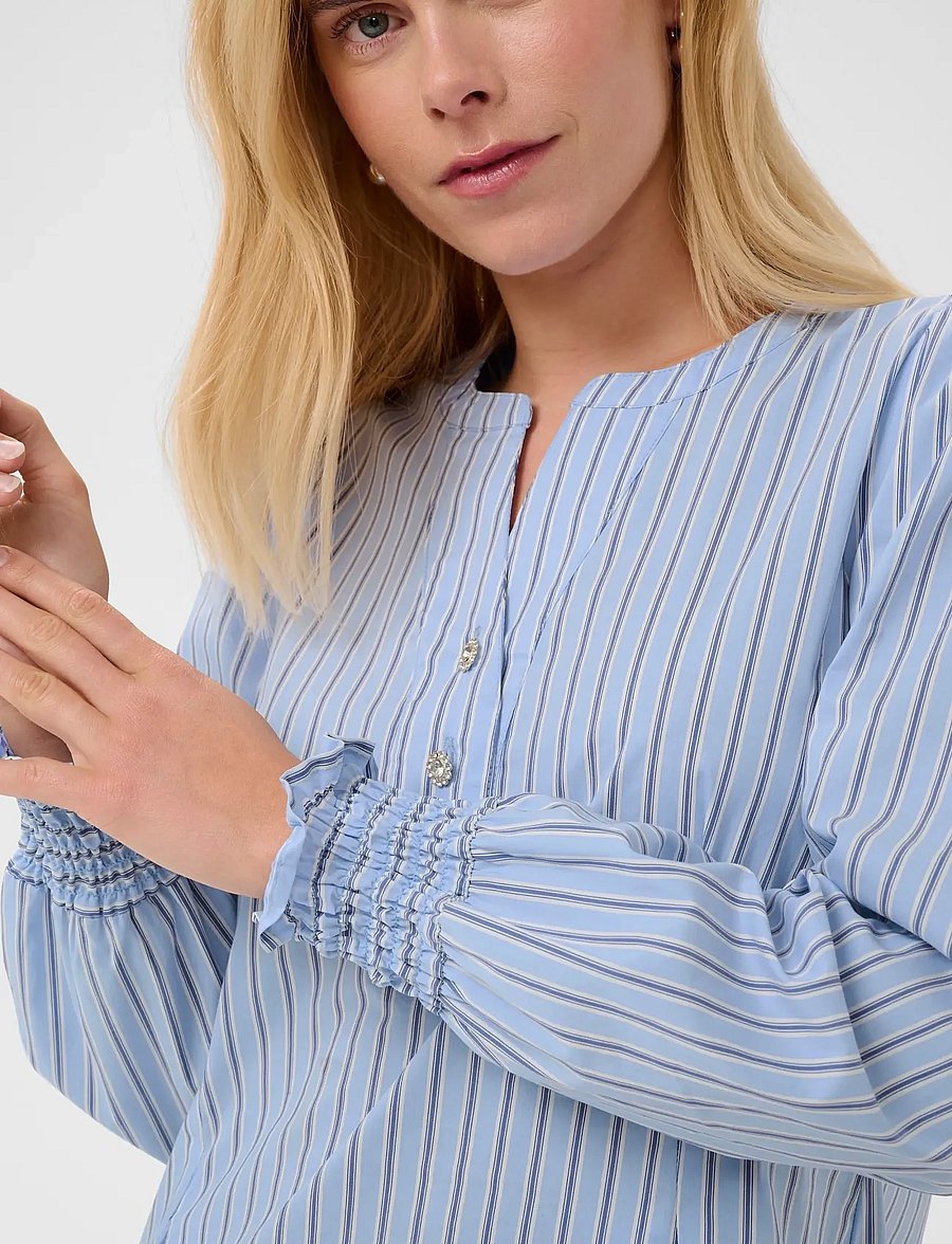 Culture - CUart Dress - midiklänningar - blue stripe - 5