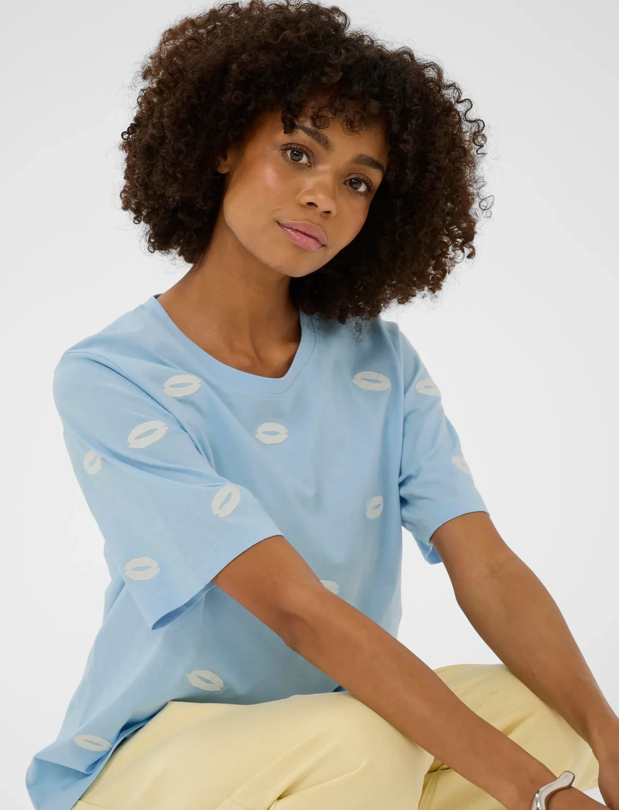 Culture - CUkissy T-Shirt - t-shirts - powder blue - 5
