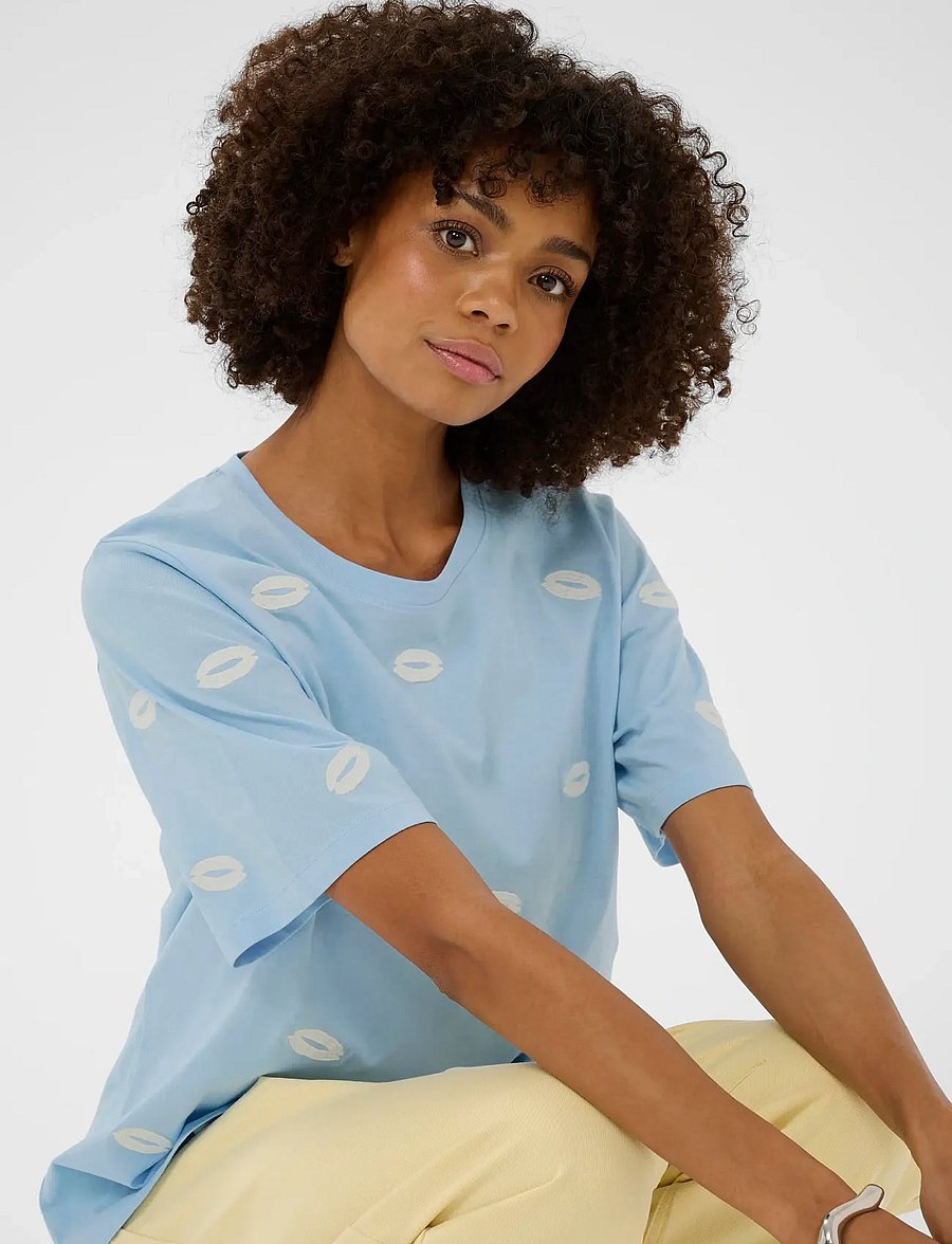 Culture - CUkissy T-Shirt - t-shirts - powder blue - 5