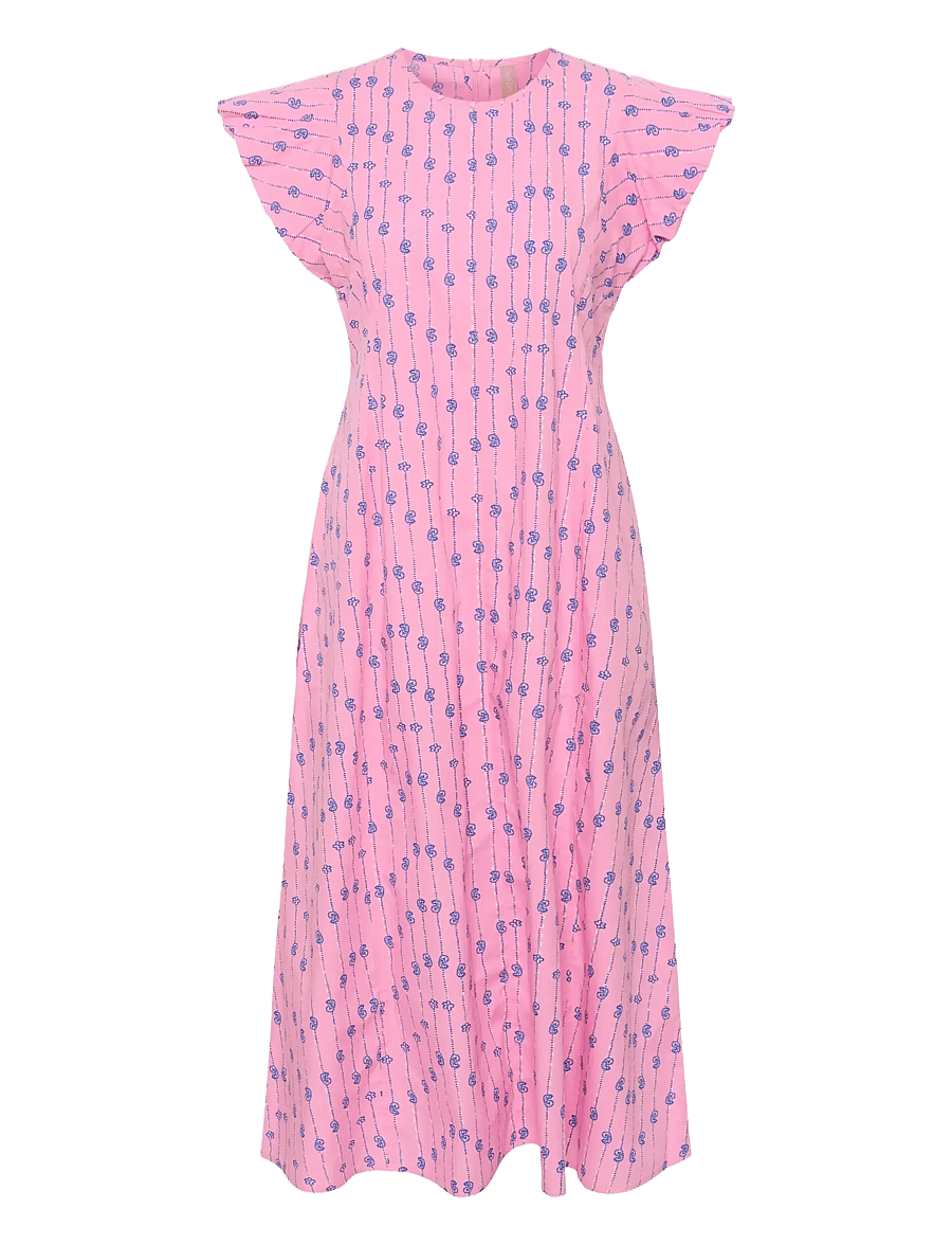 Culture - CUmarco Olena Dress - sommerkjoler - begonia pink/nautical blue - 1