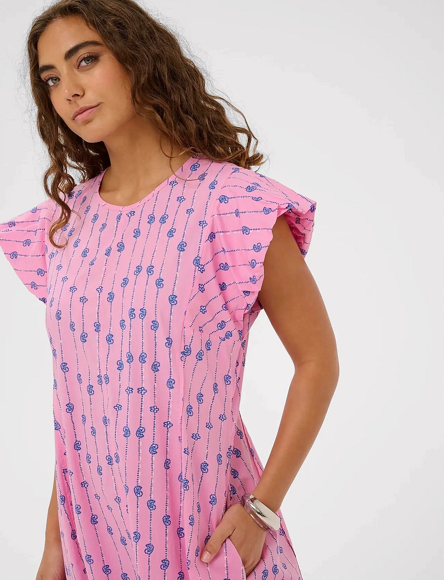 Culture - CUmarco Olena Dress - sommerkjoler - begonia pink/nautical blue - 4