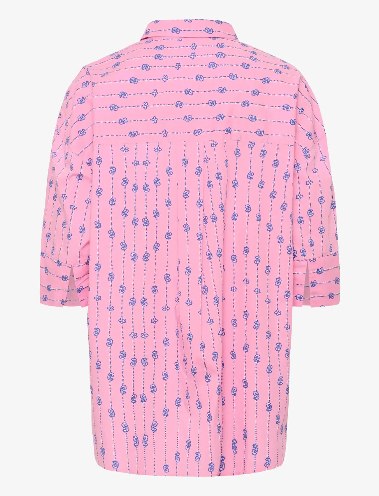 Culture - CUmarco Olena Shirt - short-sleeved shirts - begonia pink/nautical blue - 2