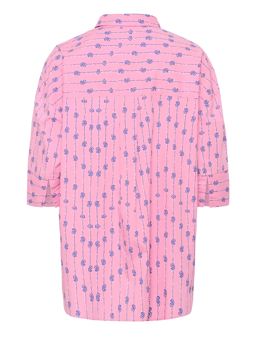 Culture - CUmarco Olena Shirt - kortærmede skjorter - begonia pink/nautical blue - 2