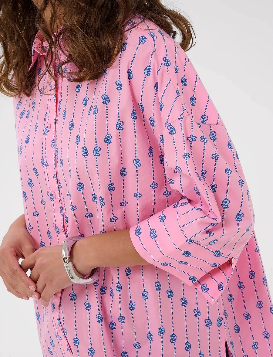 Culture - CUmarco Olena Shirt - kortærmede skjorter - begonia pink/nautical blue - 5