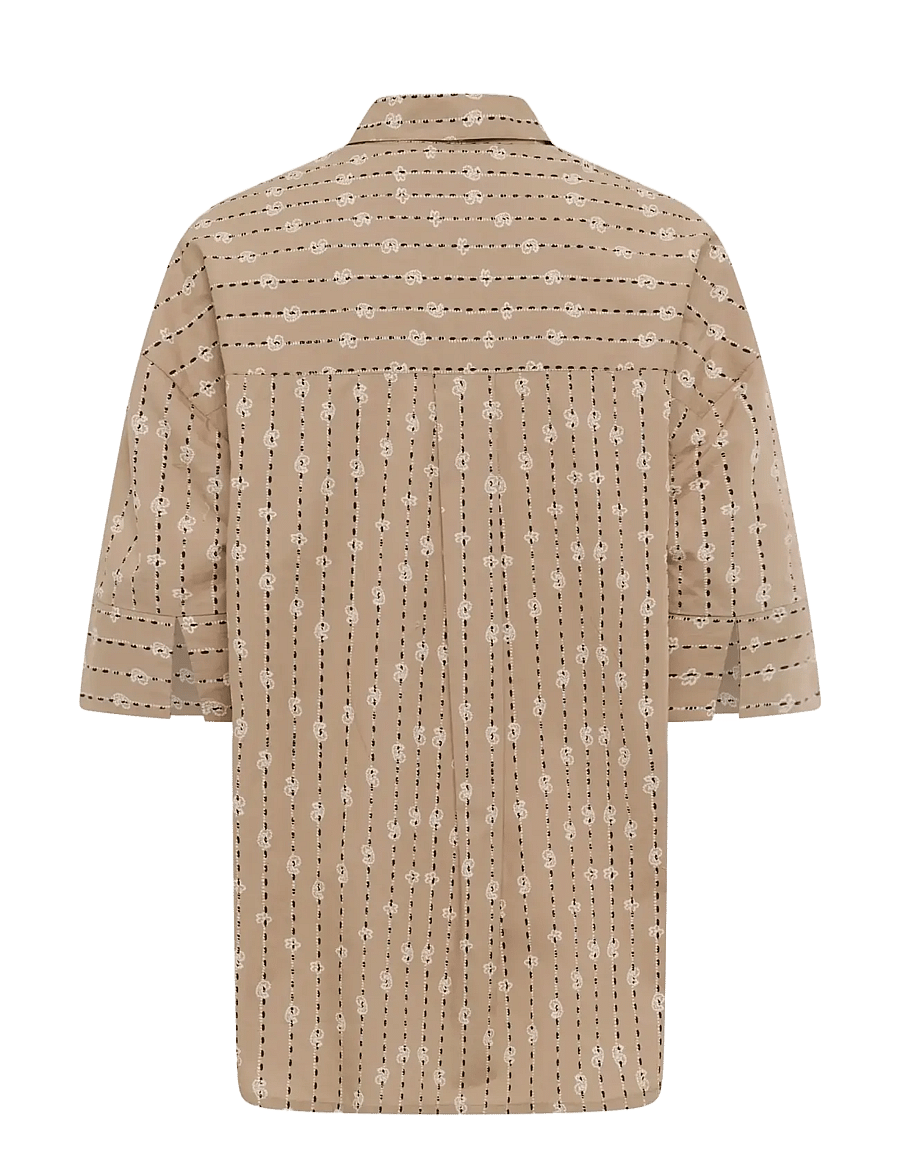 Culture - CUmarco Olena Shirt - kortærmede skjorter - dune/whitecap - 2