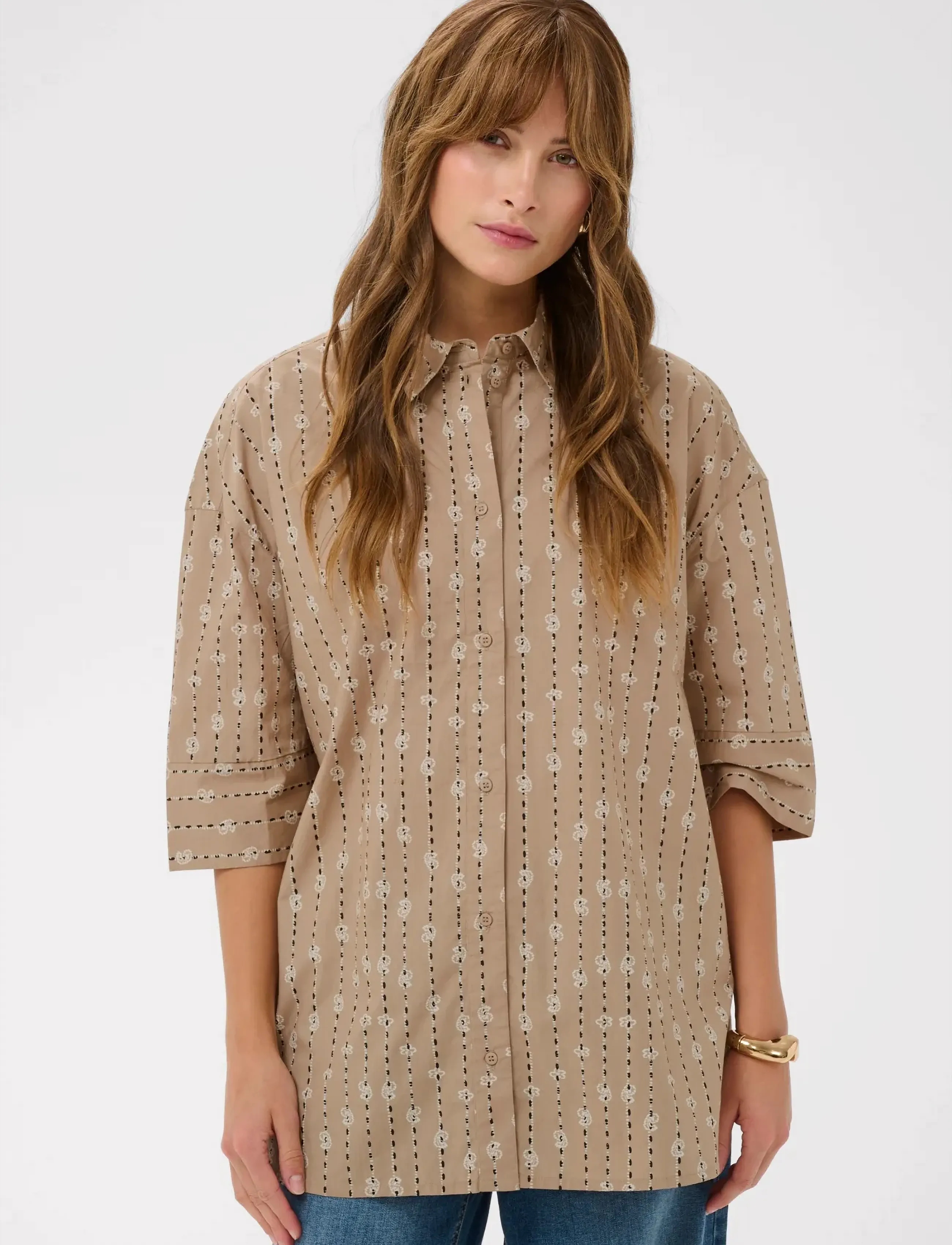 Culture Cumarco Olena Shirt, XL, Shirts, Beige - Short-sleeved, Frauen